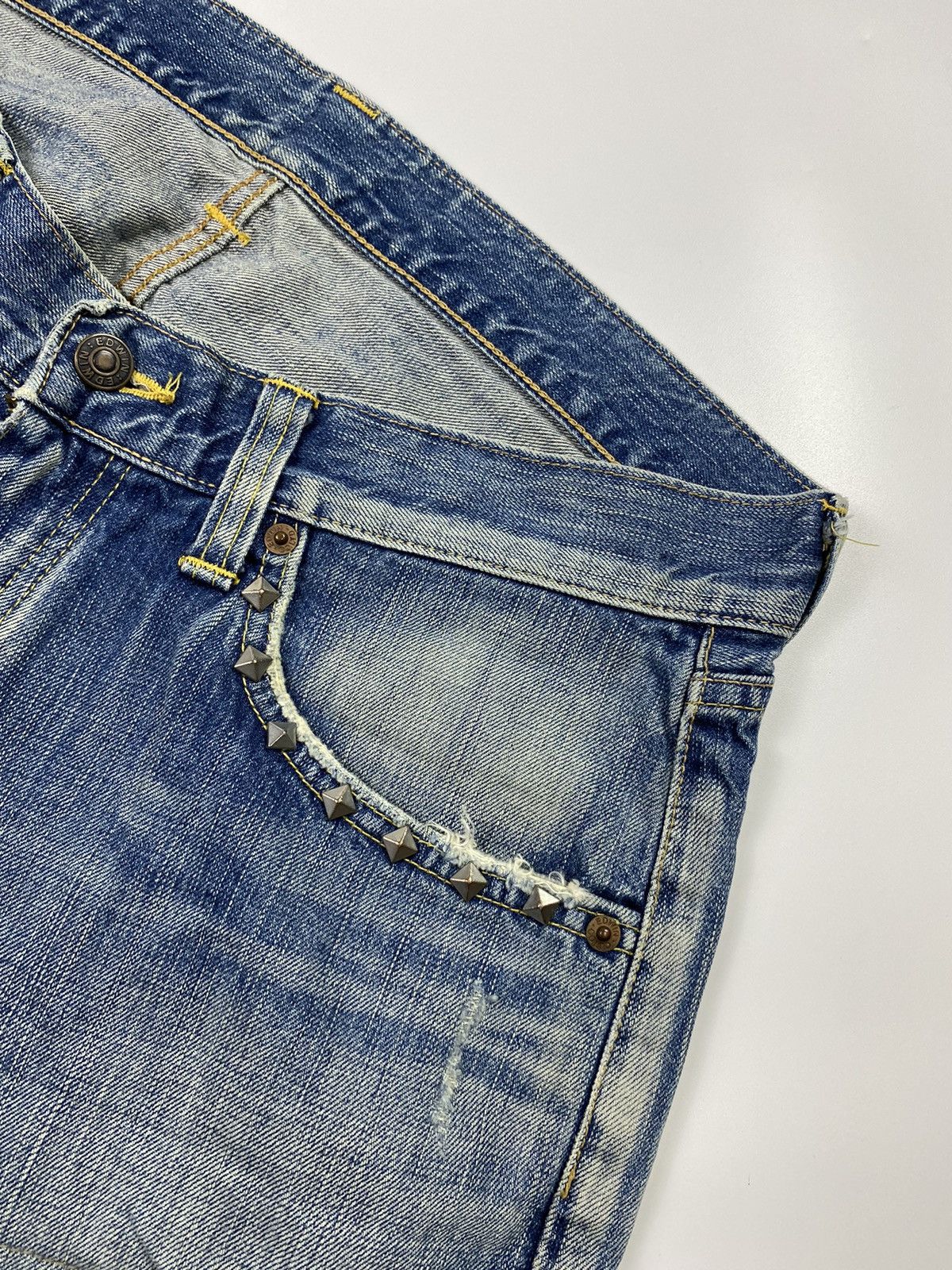 Edwin distressed studded jeans pant by edwin 503 Size US 33 - 3 Thumbnail
