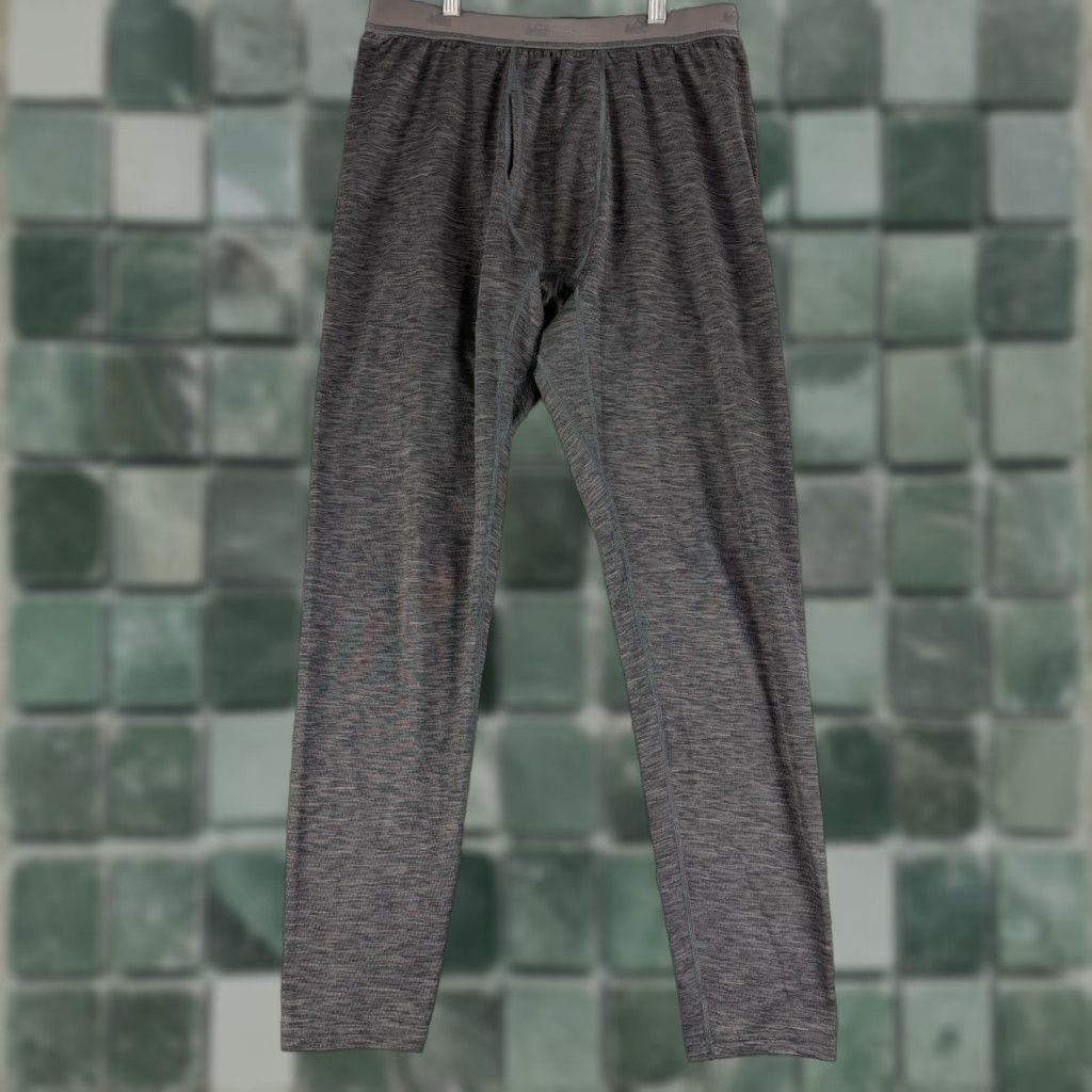 Vintage REI CoOp Base Layer Pants Mens M Gray Pull On Stretch Outdoors Hiking Size US 31 - 1 Thumbnail