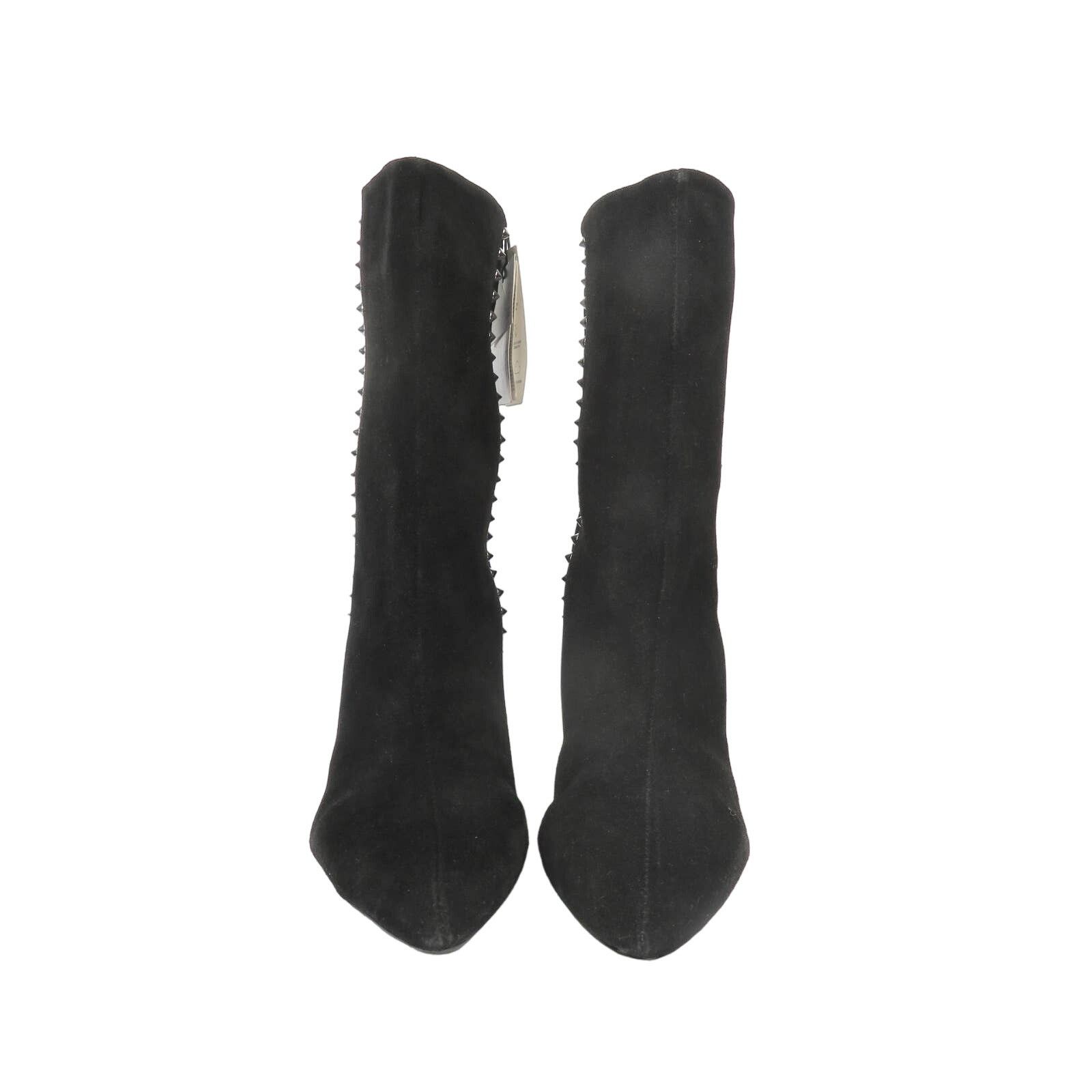 Zara ZARA New Black Split Suede Studded Heeled Ankle Boots Size US 9 / IT 39 - 4 Thumbnail