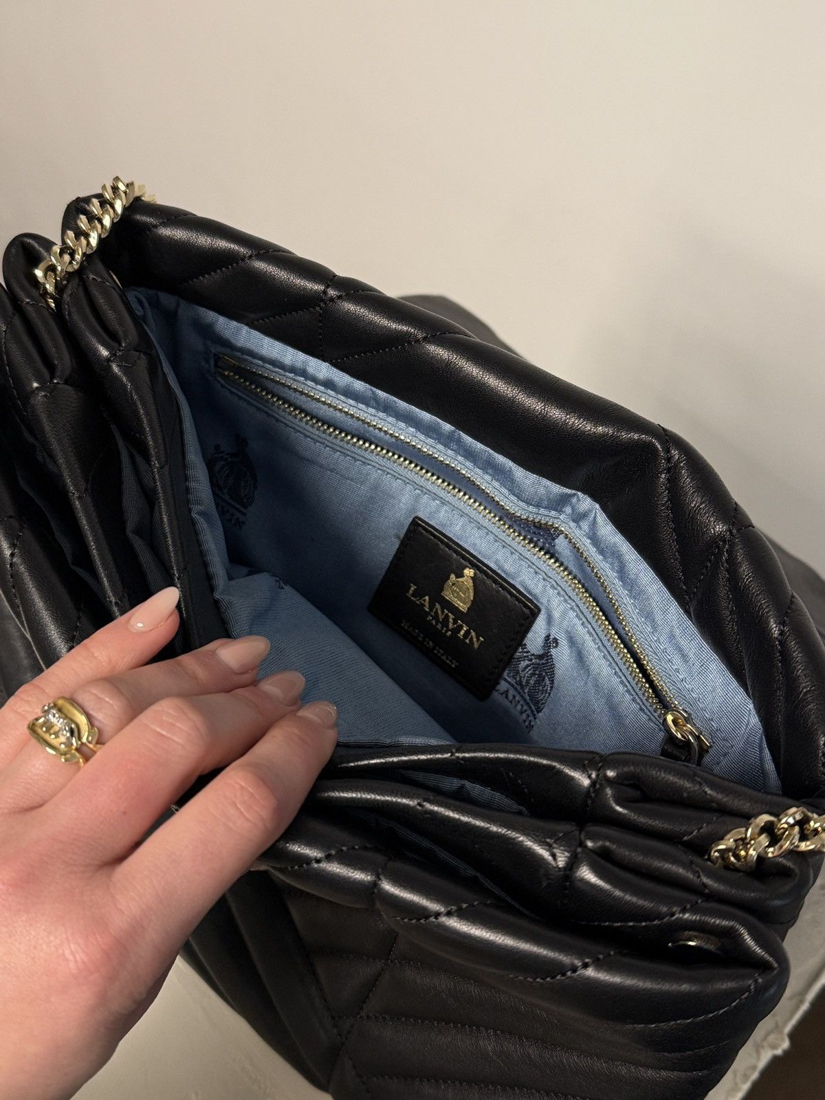 Lanvin Lanvin Black Sugar Quilted shoulder bag Size ONE SIZE - 5 Thumbnail
