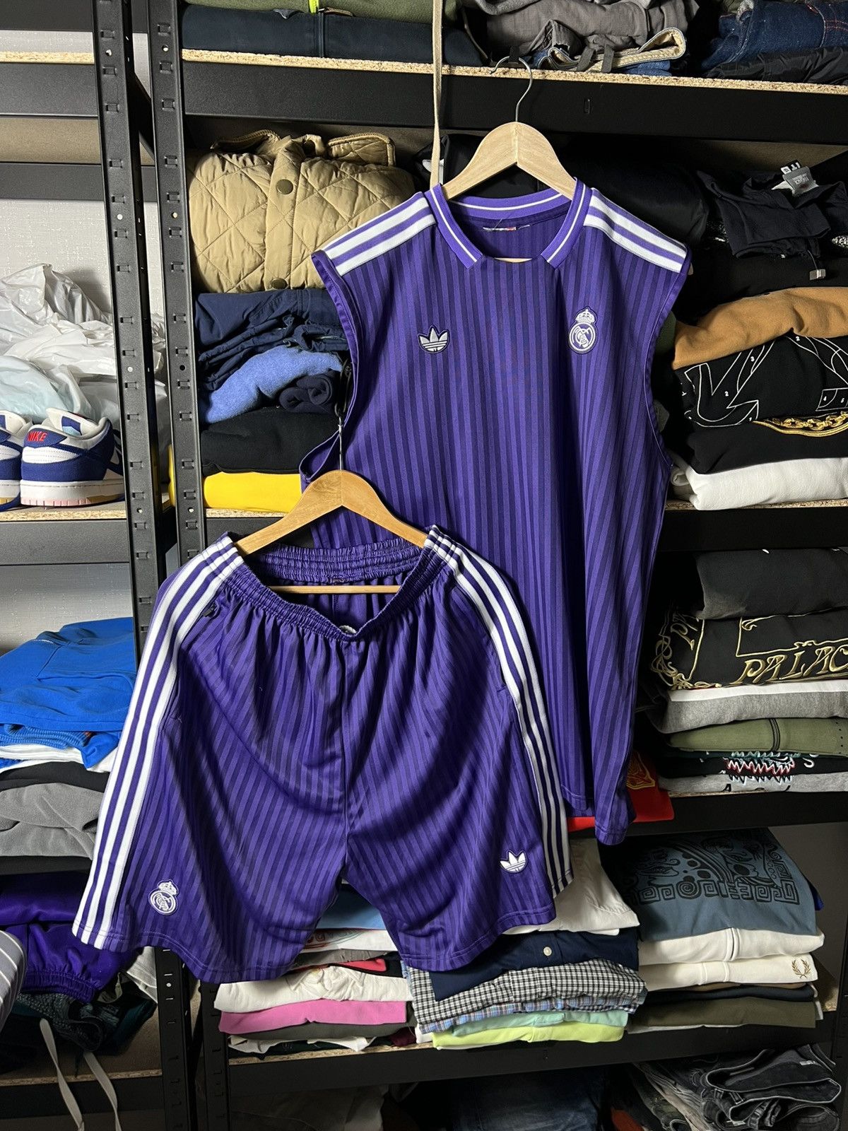 Adidas Adidas x Real Madrid Ronaldo #7 Football Jersey Shorts Set Size US 34 / EU 50 - 2 Thumbnail