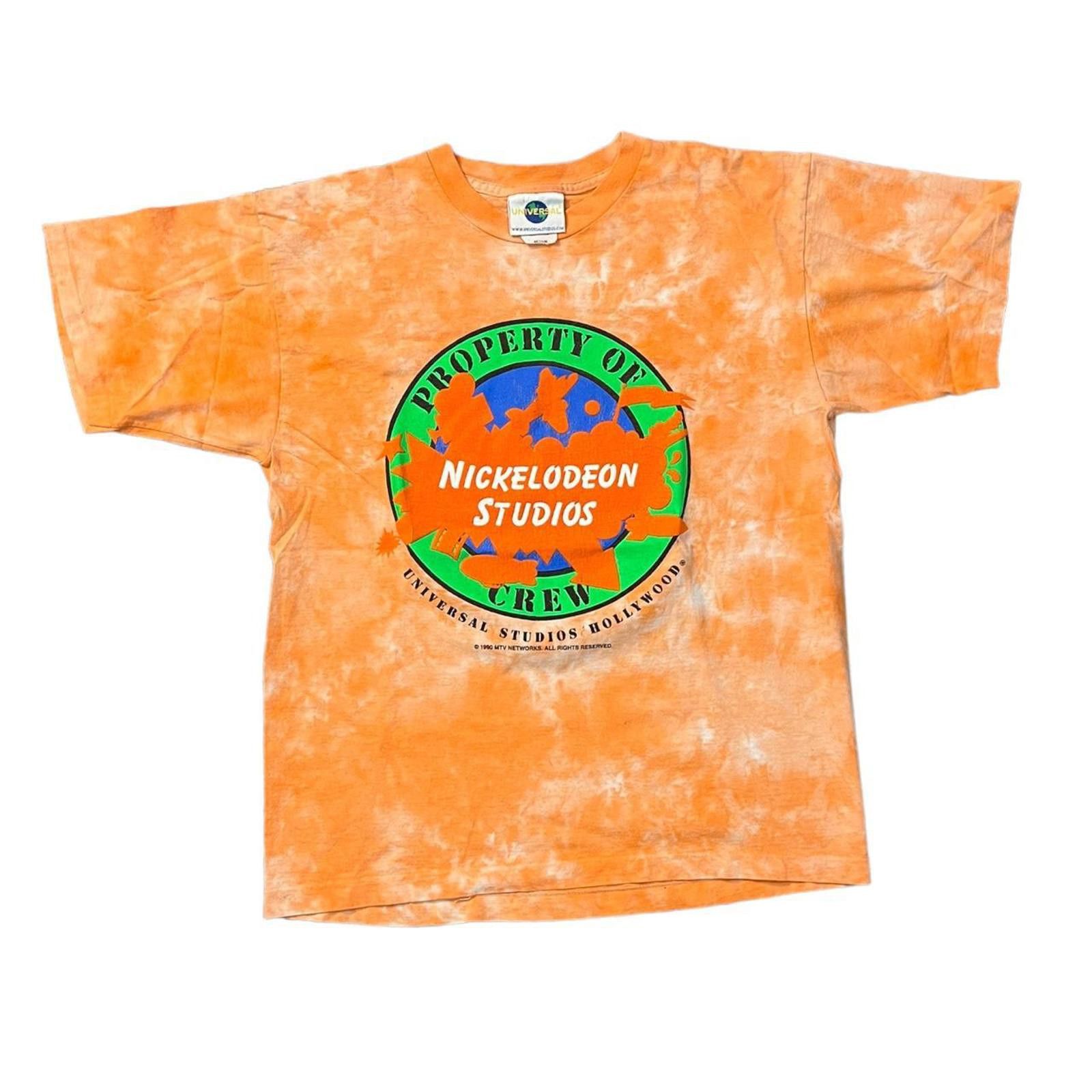 Designer Vintage 90s Nickelodeon Studios Universal Studios Orange Tee Size US M / EU 48-50 / 2 - 1 Thumbnail