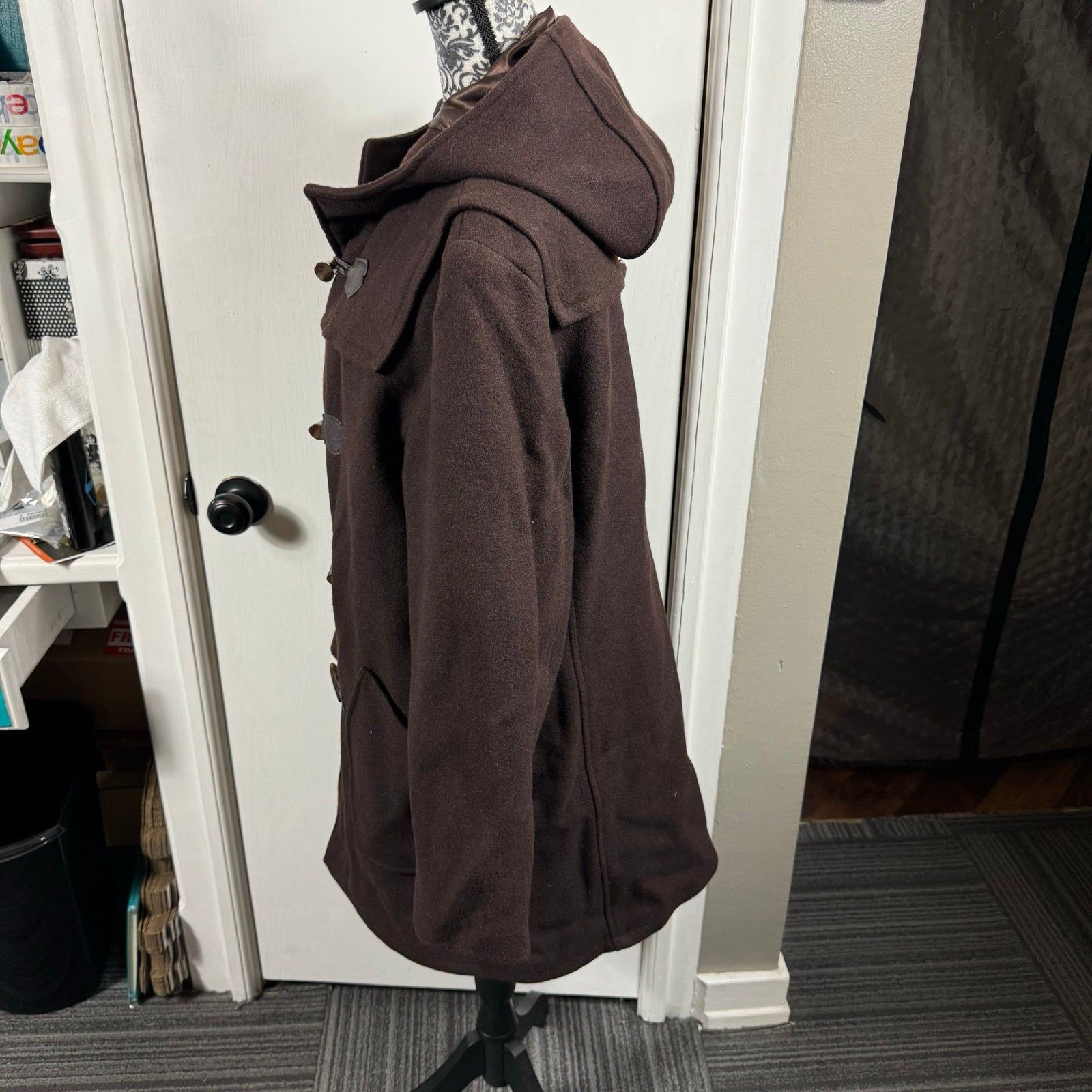 Schott Schott NYC mid-thigh length hooded duffle coat brown Size XL / US 12-14 / IT 48-50 - 4 Thumbnail