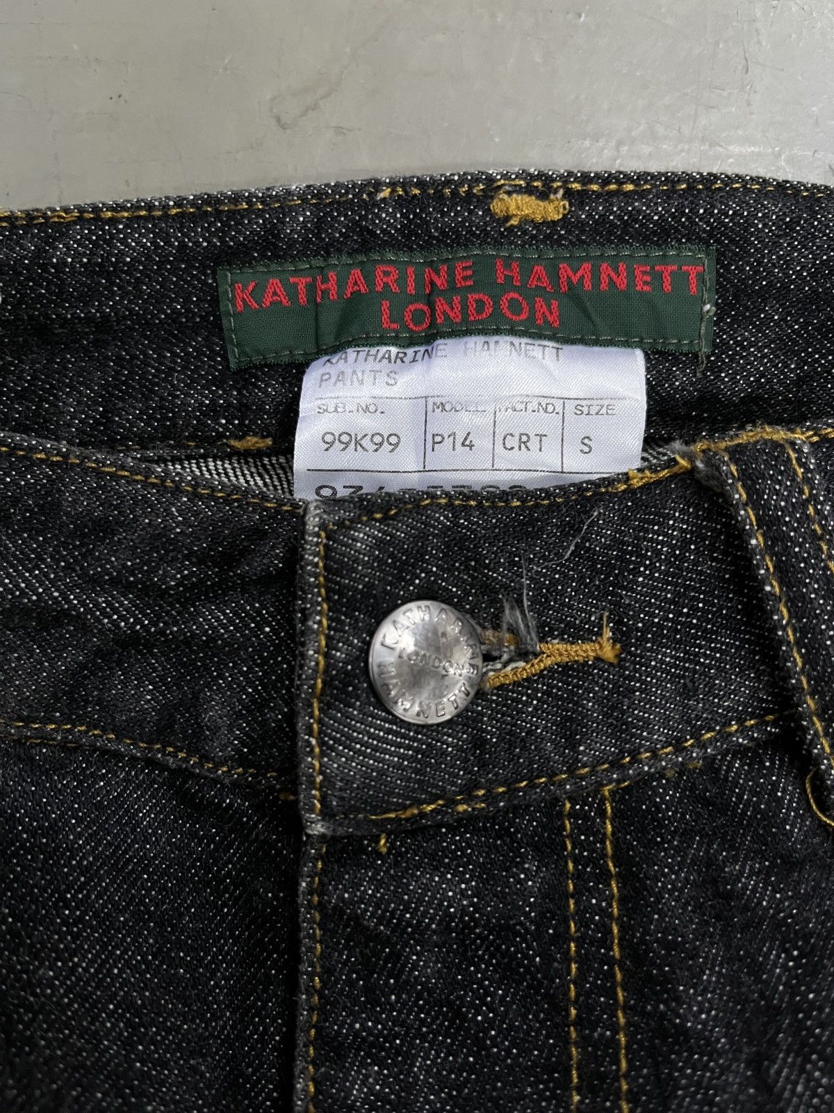 If Six Was Nine 2000s Katherine Hamnett London Tribal Studded Flared Jeans Size US 30 / EU 46 - 6 Thumbnail