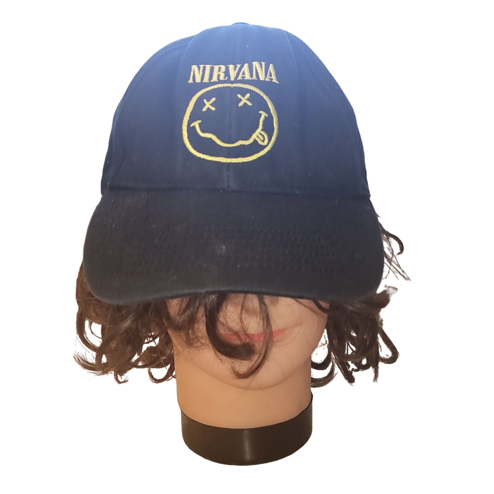 Nirvana Nirvana Snapback Band Hat Black Embroidered Yellow Casual Co ...