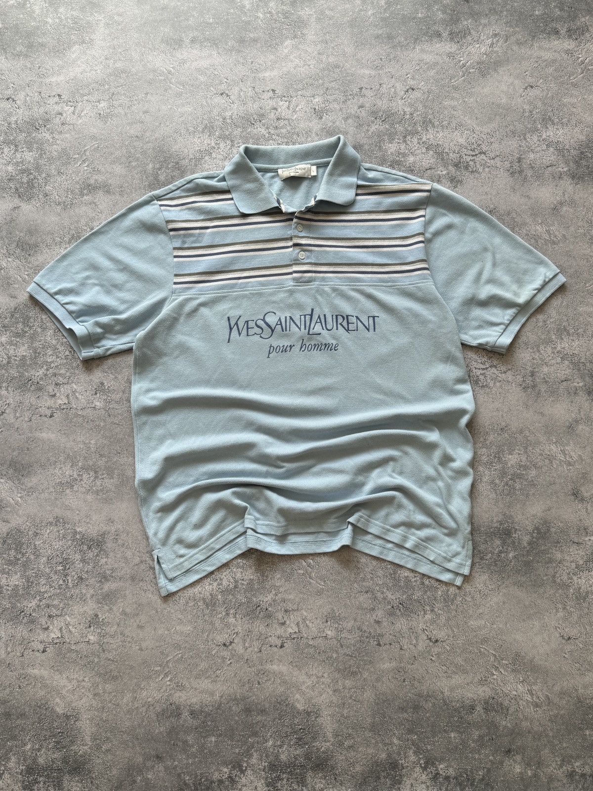 Vintage × Yves Saint Laurent Vintage Yves Saint Laurent Polo T-shirt size L Size US L / EU 52-54 / 3 - 1 Thumbnail