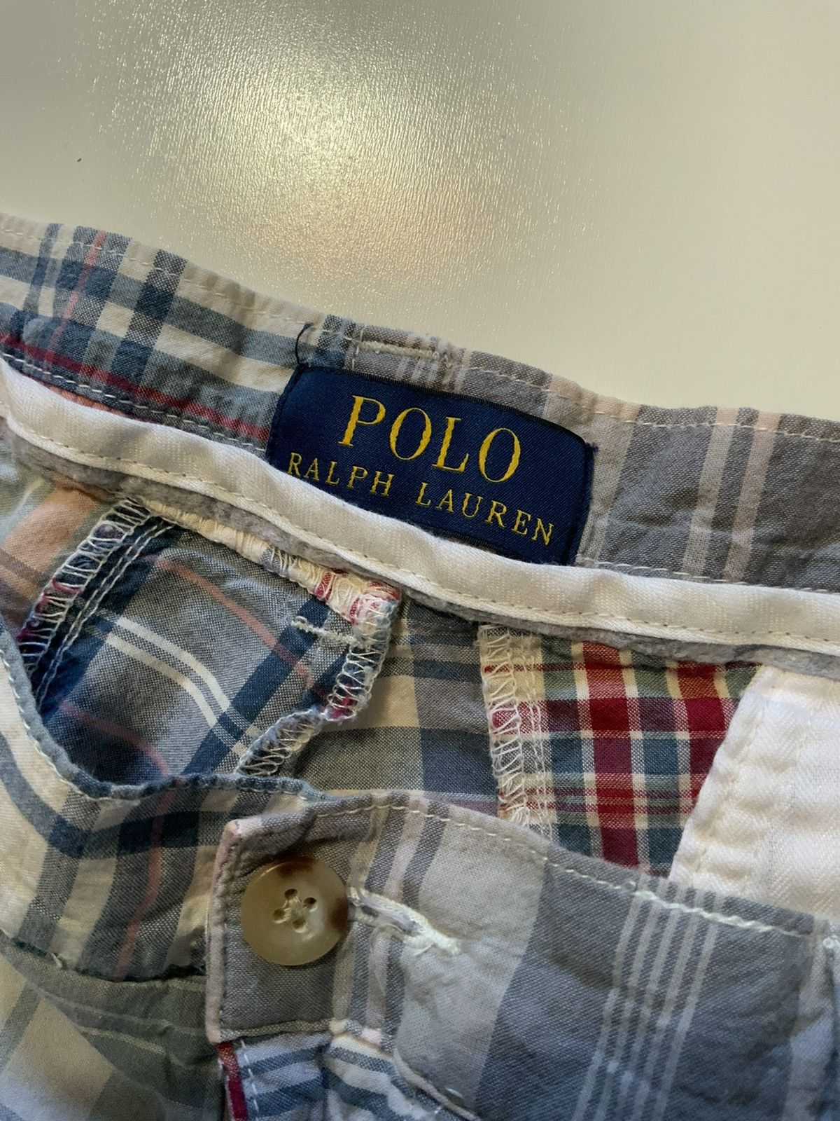Polo Ralph Lauren Polo Ralph Lauren Patchwork Plaid Flat Front Classic Shorts Size US 36 / EU 52 - 4 Thumbnail