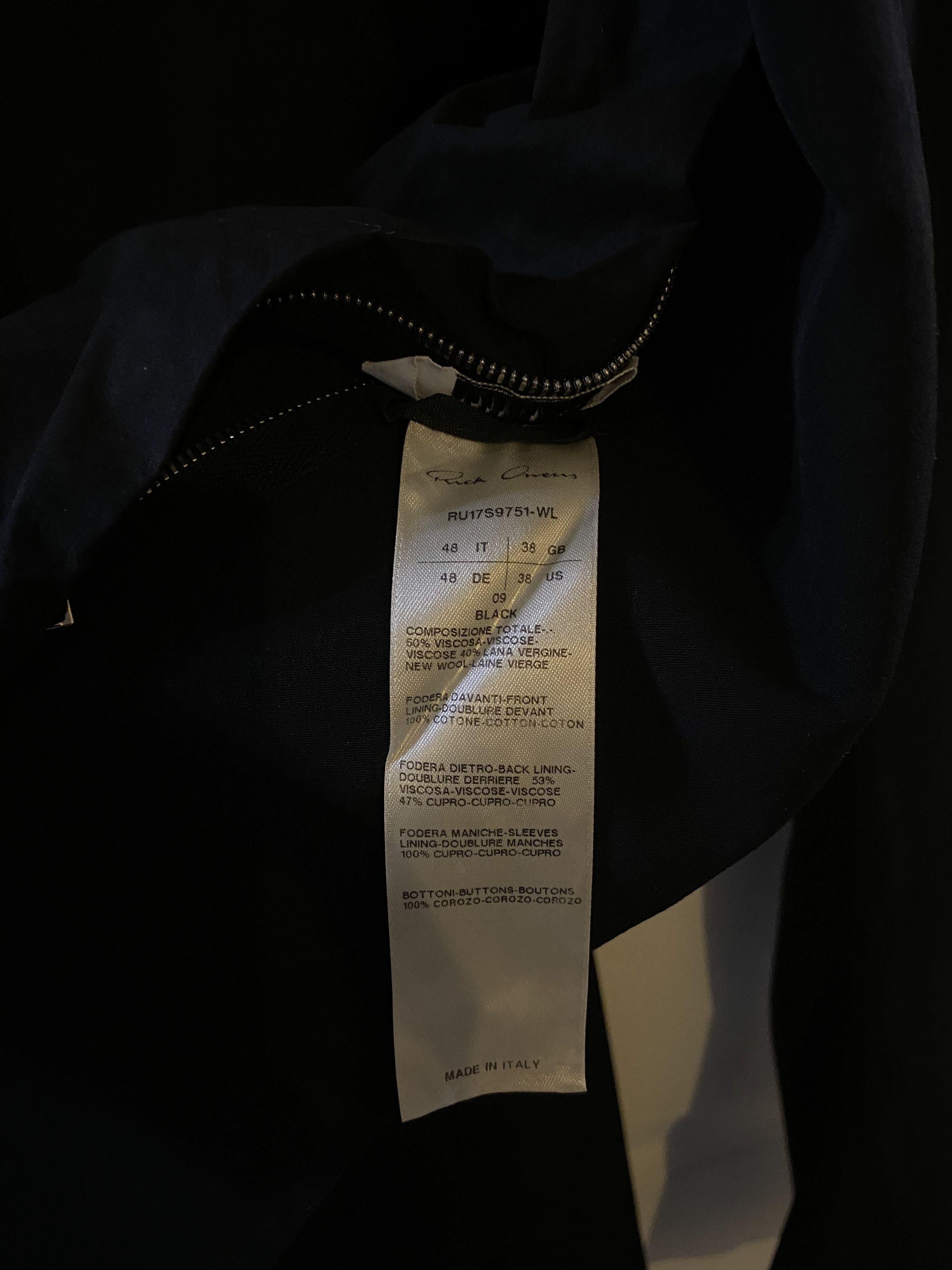 Rick Owens SS17 SOFT BLAZER Size 48R - 3 Thumbnail