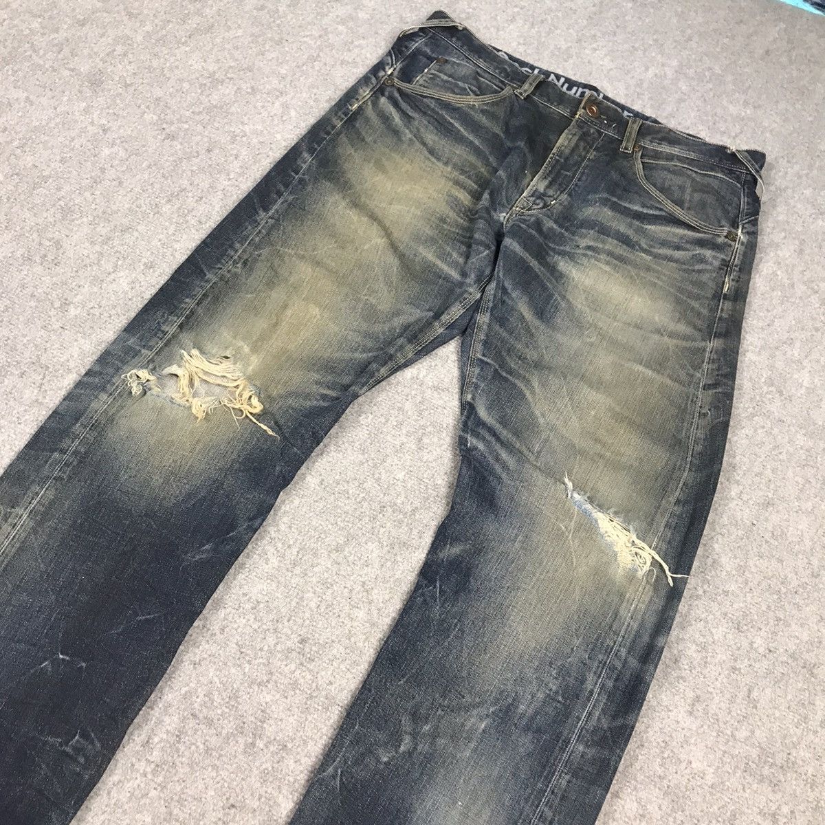 Japanese Brand Distressed Denim Back Number Japan Denim pants Size US 33 - 6 Thumbnail
