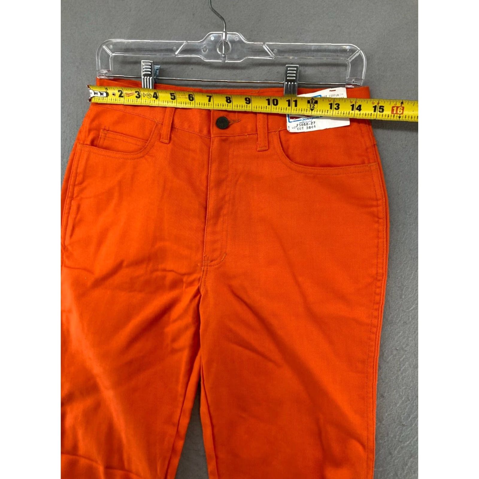 Vintage VINTAGE Liberty Work Pants 31x36 Orange Denim Straight Fit NWT USA Mens Size US 31 - 2 Thumbnail