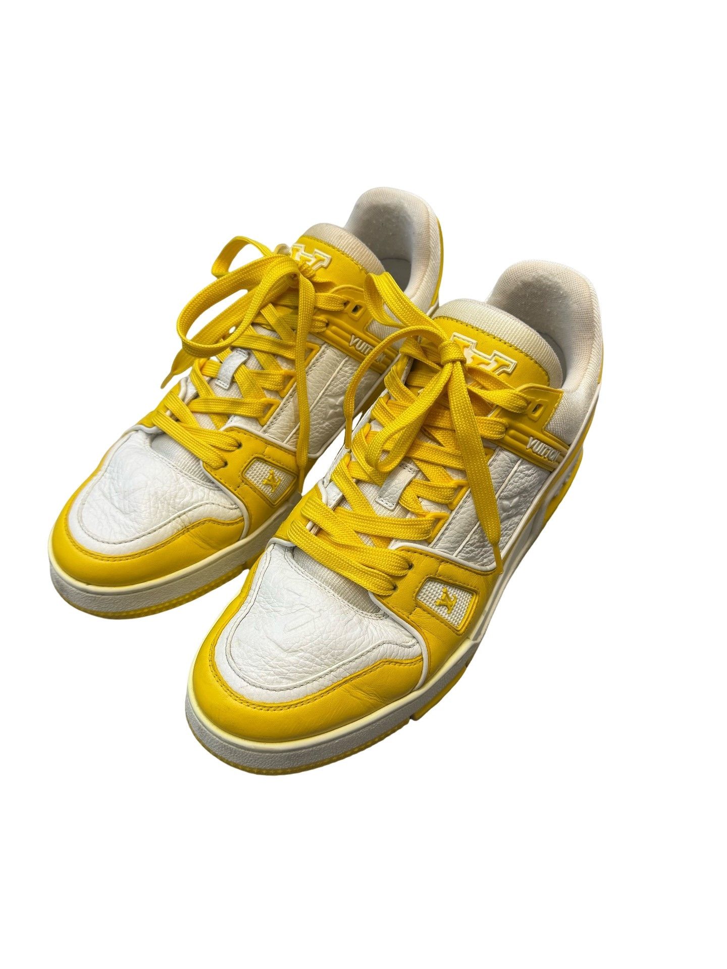 Louis Vuitton Louis Vuitton Yellow Leather Trainer Sneakers Size 9 Size US 9 / EU 42 - 1 Thumbnail