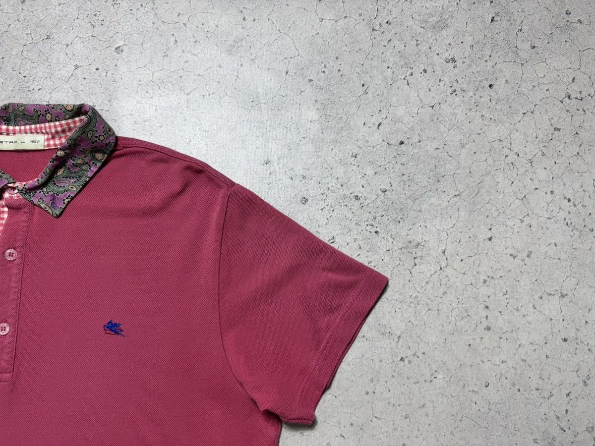 Etro Etro Luxury Polo Shirt Pink Size L Size US L / EU 52-54 / 3 - 2 Thumbnail