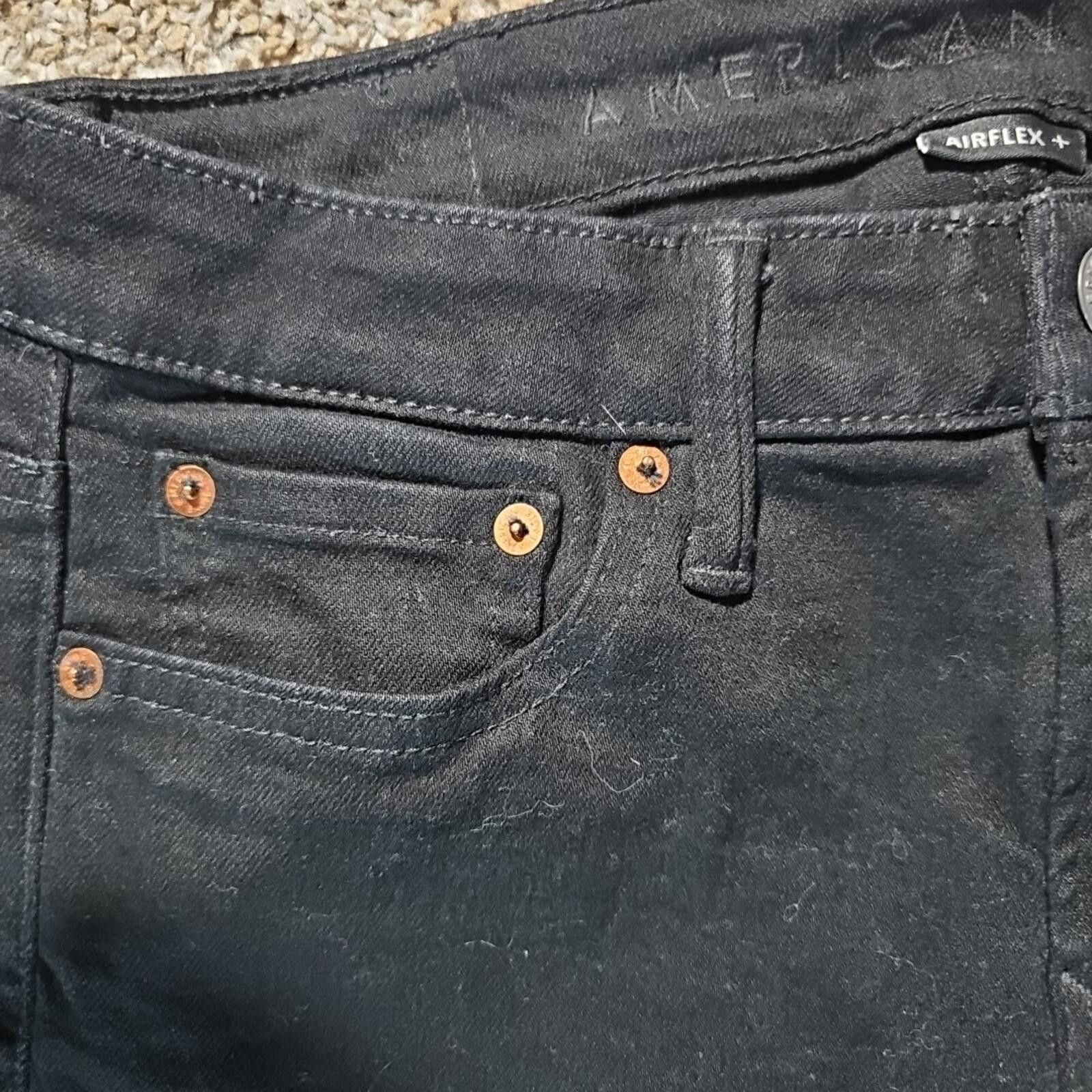 American Eagle Outfitters American Eagle Airflex+ 29/32 Black Jeans Size US 29 - 2 Thumbnail