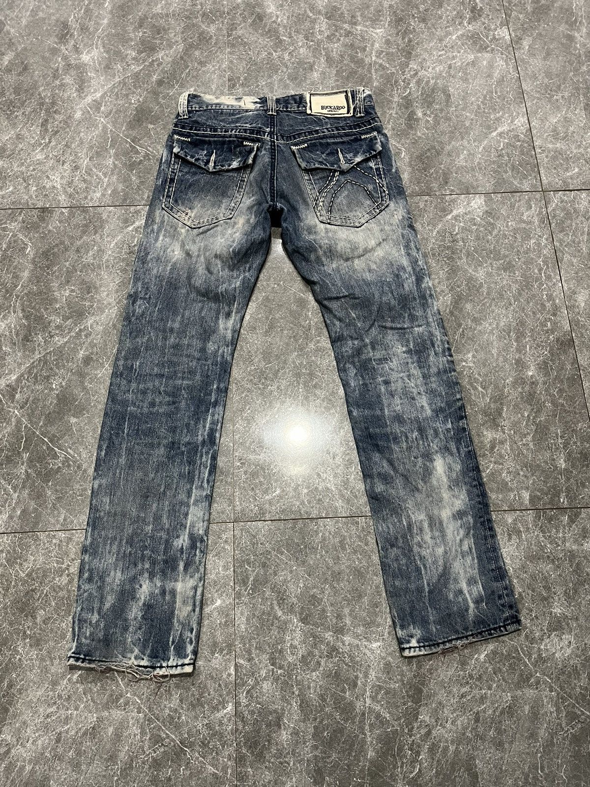 If Six Was Nine × Japanese Brand Buckaroo Distress Jeans Size US 31 - 4 Thumbnail