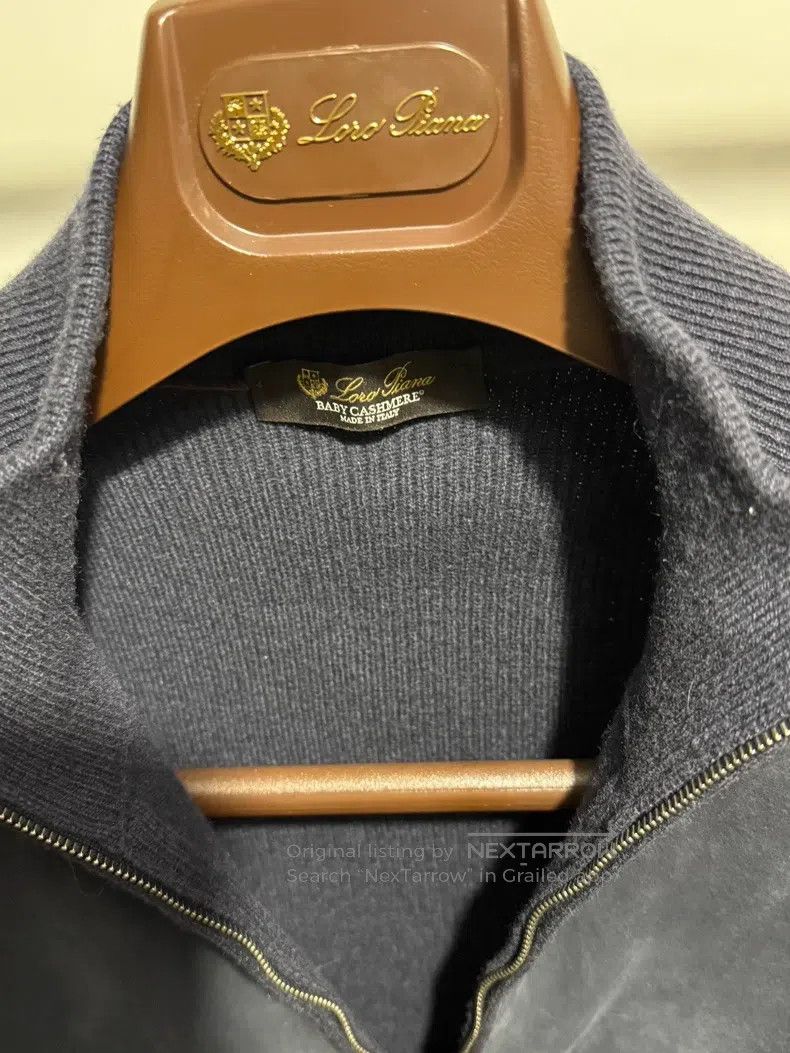 Loro Piana Loro Piana Baby cashmere and suede sweater Size US L / EU 52-54 / 3 - 4 Thumbnail
