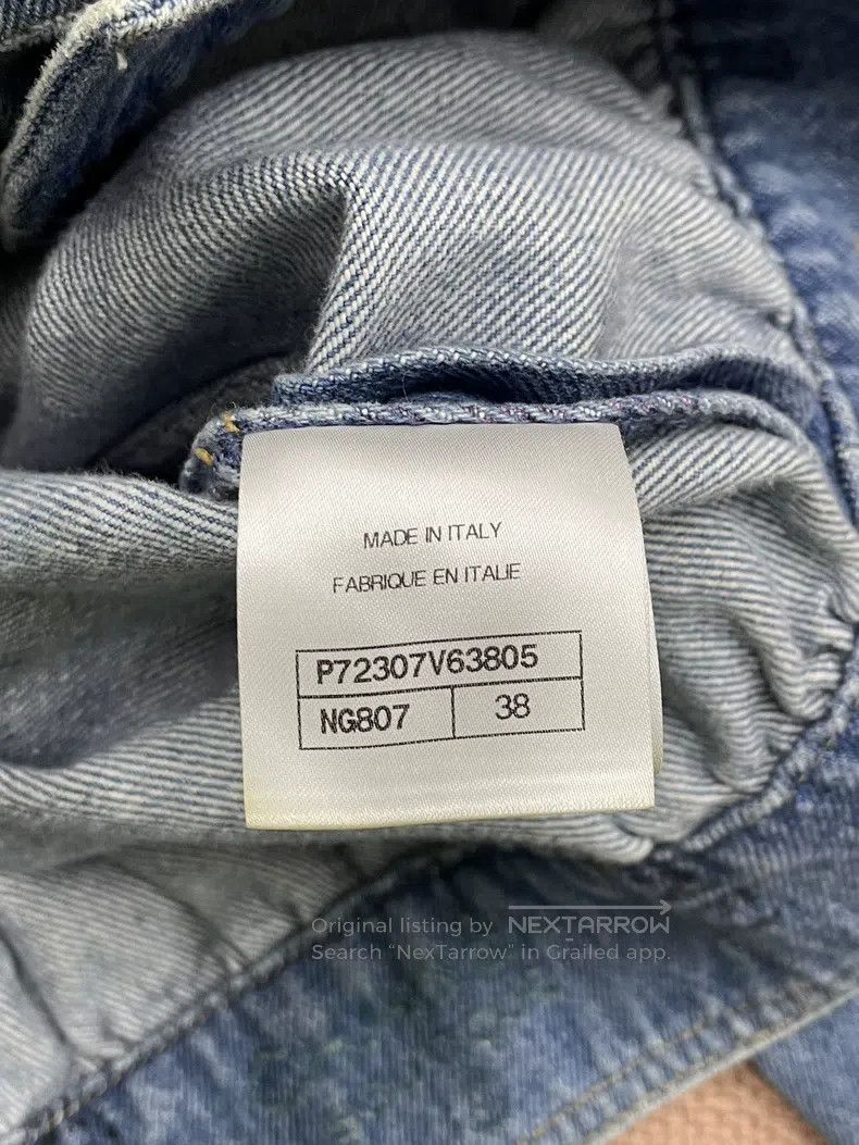 Chanel Logo denim jacket with graffiti