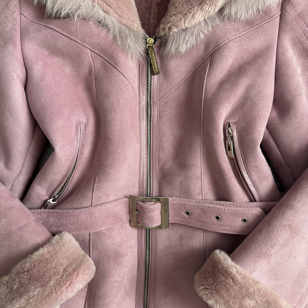 Hysteric Glamour Y2K Romantic Vintage Real Fur Details Shearling Coat Size S / US 4 / IT 40 - 6 Thumbnail