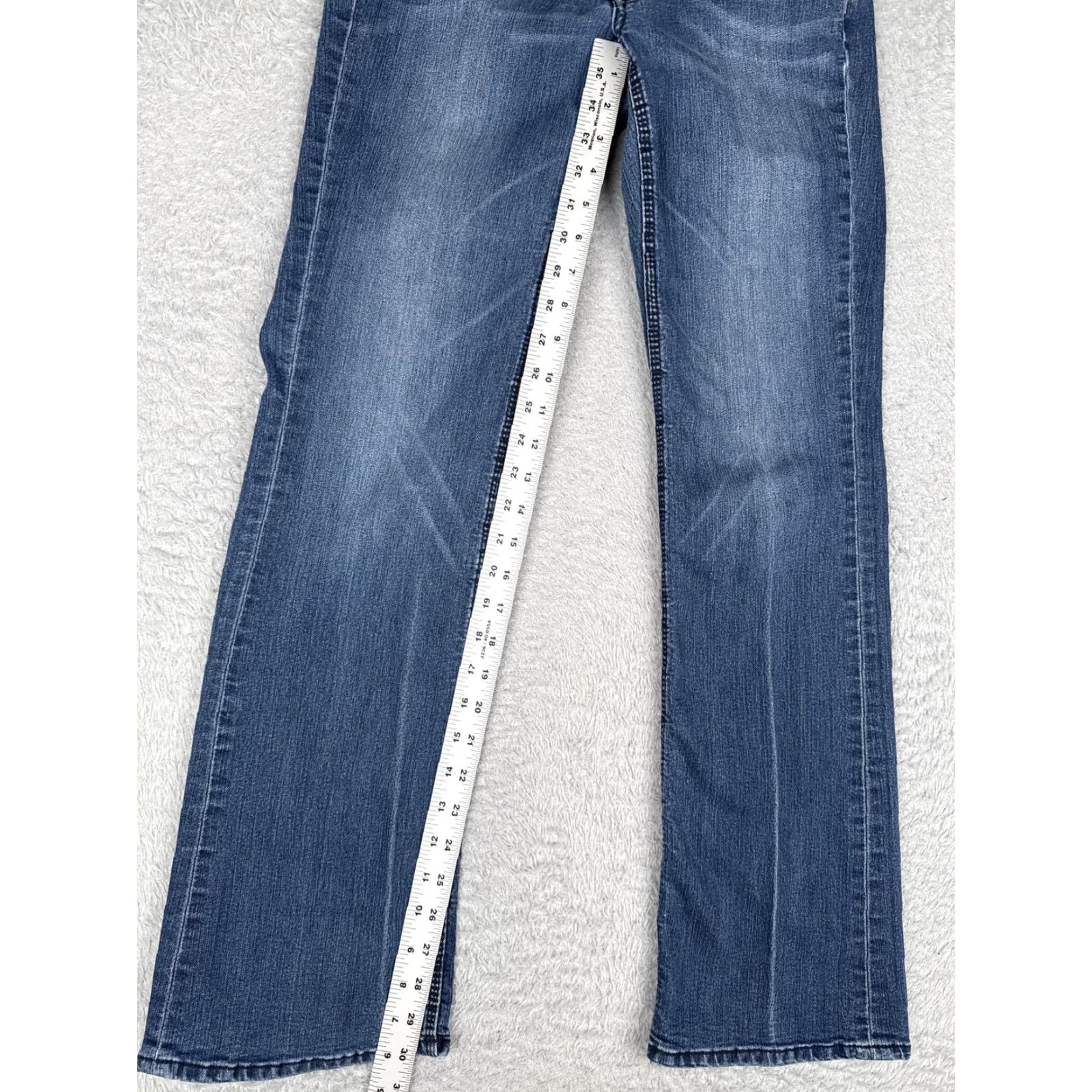 Vintage NY & C Jeans Womens 4 Bootcut Denim Blue Medium Wash 26x31 Stretch Curvy 5-Pocket Zipper Button Logo Embroidered Vintage No Size 27" / US 4 / IT 40 - 7 Thumbnail