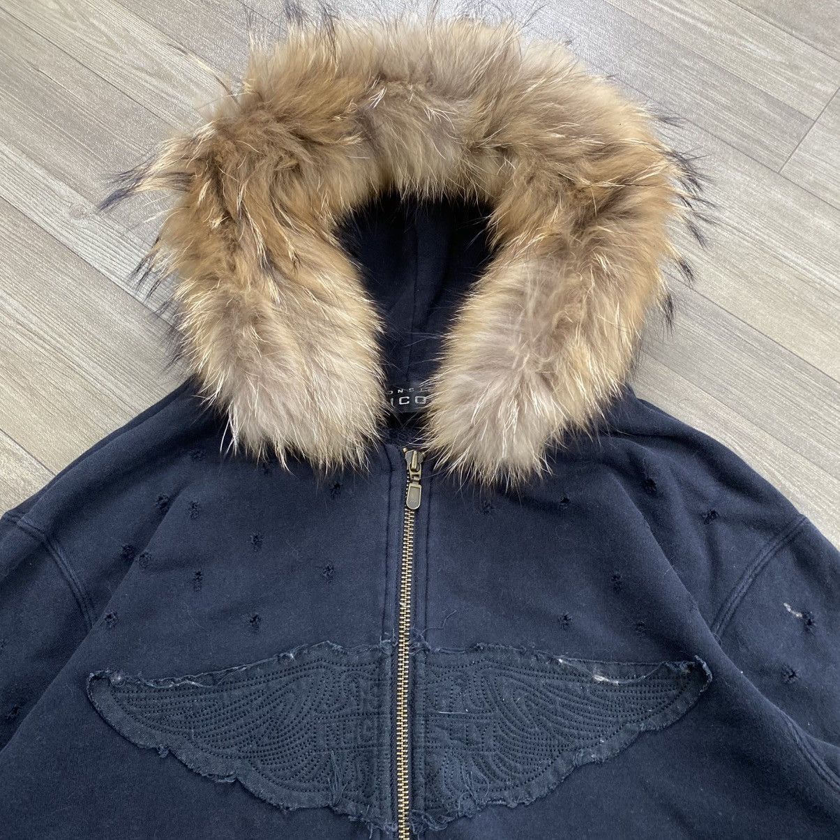 Nicole Club Nicole Monsieur Distressed Beauty Beast Kmrii Lgb Fur Hoodie Size US M / EU 48-50 / 2 - 4 Thumbnail