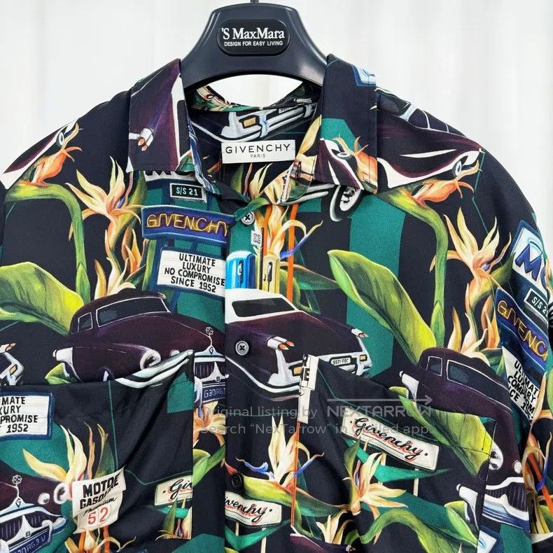 Givenchy Givenchy All-over printed silk letter short-sleeve shirt Size US S / EU 44-46 / 1 - 3 Thumbnail