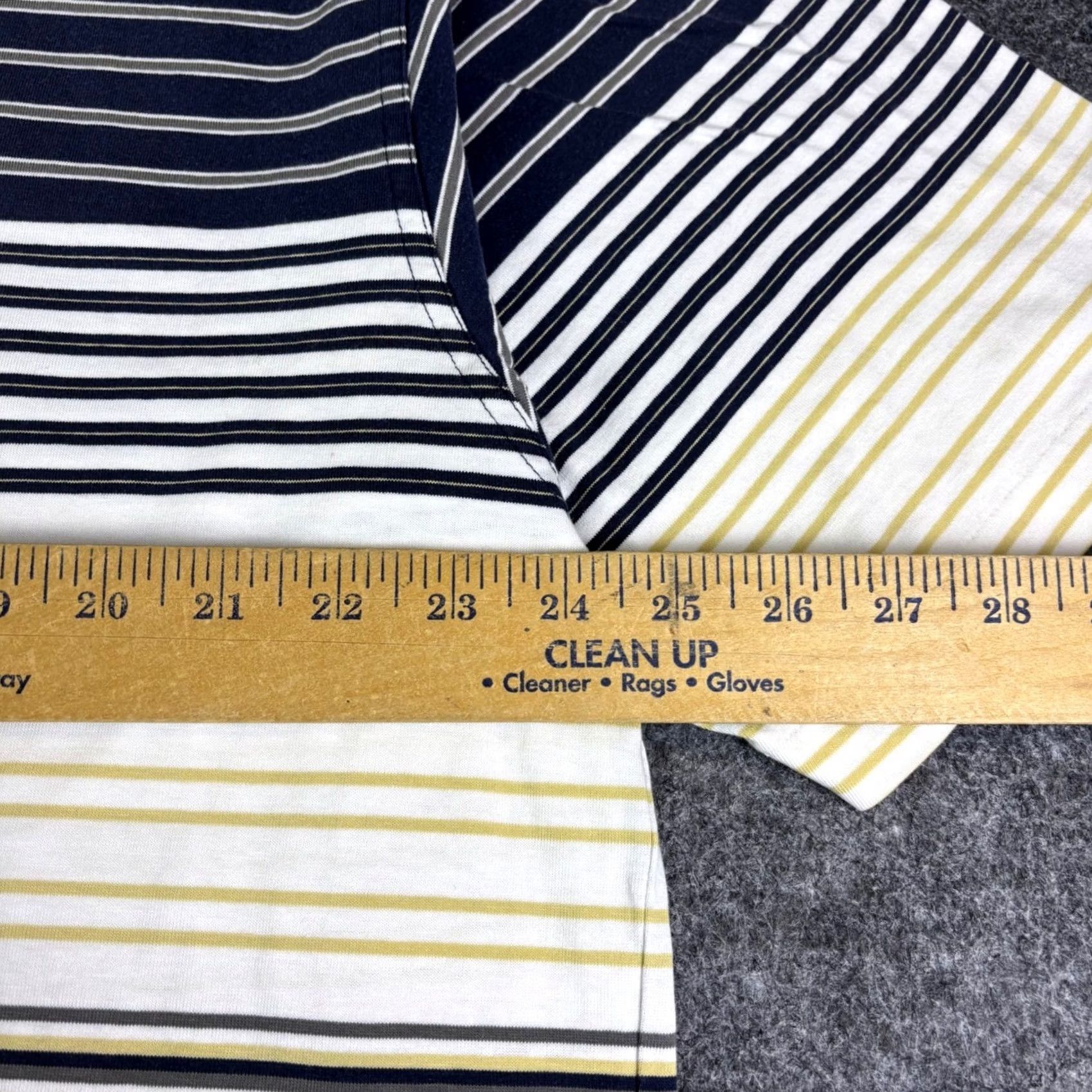 Nike Nike Golf Polo Shirt Mens XL Short Sleeve Striped Navy Blue Yellow White Multicolor 90s Casual Golf Shirt Size US XL / EU 56 / 4 - 3 Thumbnail