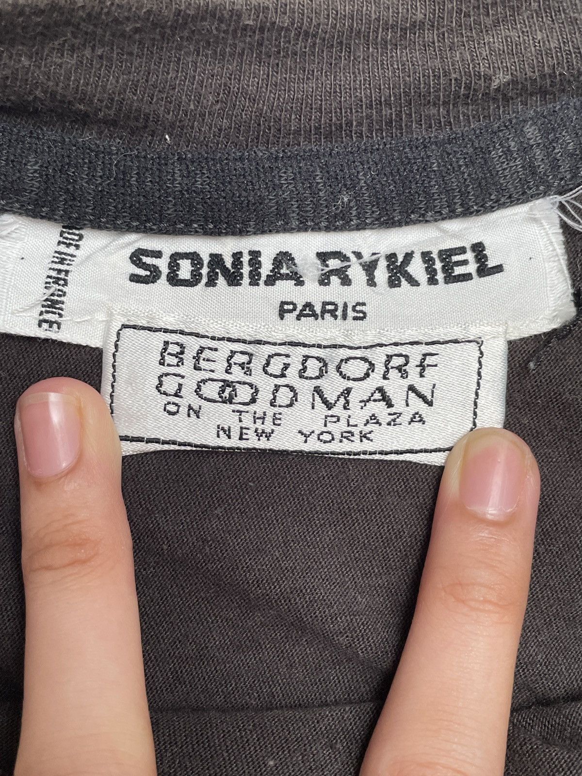 Designer Rare Design Vintage Brand Sonia Rykiel Paris T-shirt 1980s Size US L / EU 52-54 / 3 - 8 Thumbnail
