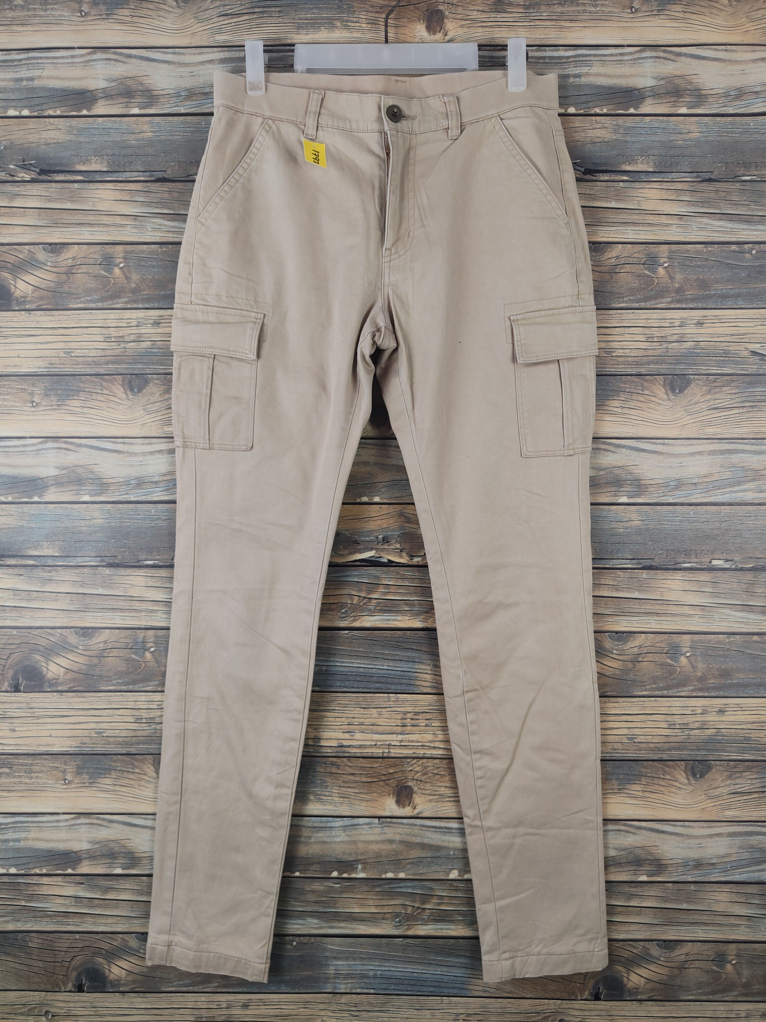 Japanese Brand DL Japanese Brand Beige Multipocket Cargo Pants #1793 Size 29" - 1 Thumbnail