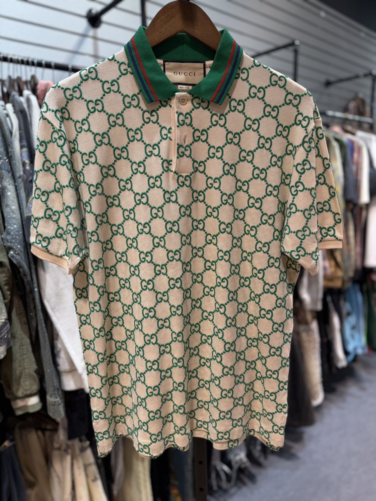 Gucci Gucci Polo T Shirt Green Gucci Logo Size Medium $850 Retail Size US M / EU 48-50 / 2 - 12 Thumbnail