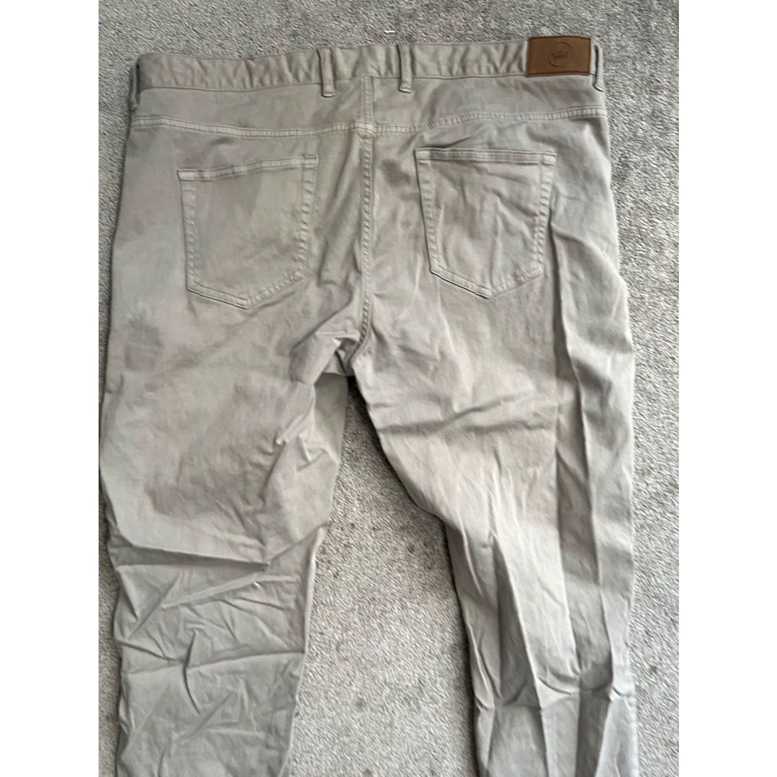 Peter Millar Peter Millar Jeans Mens Size 40x27 Beige Flat Front Straight 5 Pocket Cotton Size US 40 / EU 56 - 4 Thumbnail