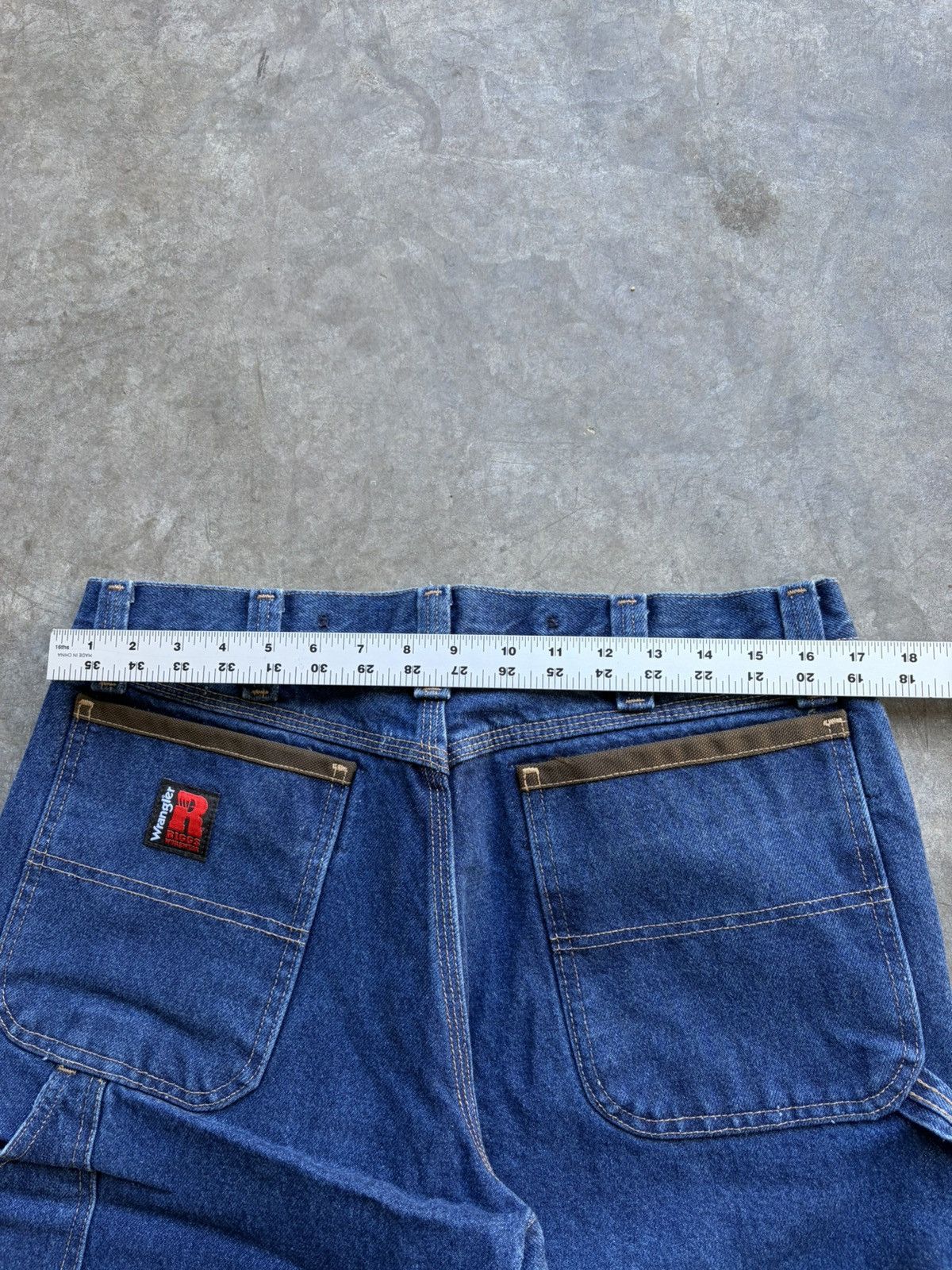 Dickies Wrangler Double Knee Vintage Baggy Workwear Denim 1990s Size US 34 / EU 50 - 5 Thumbnail