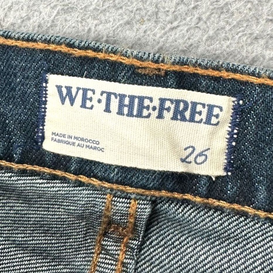 Vintage VINTAGE? No. We The Free Womens Bootcut Jeans 26 Serafin Blue Distressed Slim Mid-Rise NEW Size 26" / US 2 / IT 38 - 5 Thumbnail