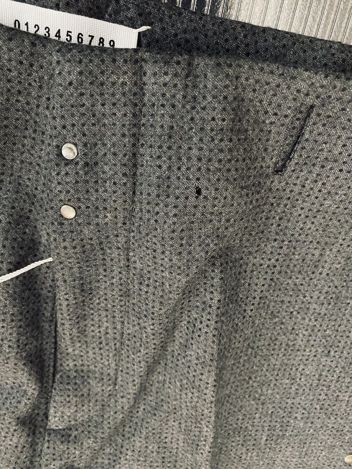Maison Margiela MM 10 🇮🇹 grey blue dotted felt wool showtime slacks 36 NWT Size US 36 / EU 52 - 7 Thumbnail