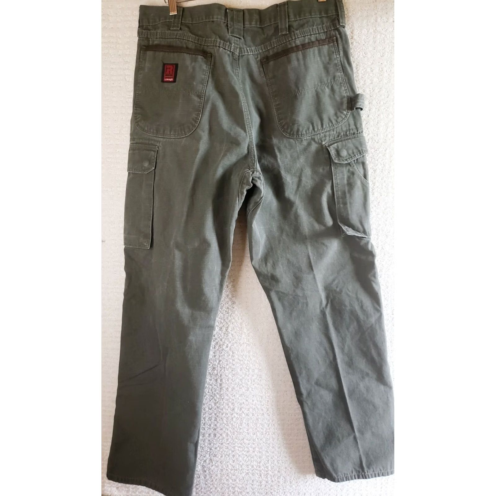 Wrangler Wrangler Riggs Workwear Pants Men's Green 36x34 Double Knee RipStop 3W060LD Size US 36 / EU 52 - 7 Thumbnail