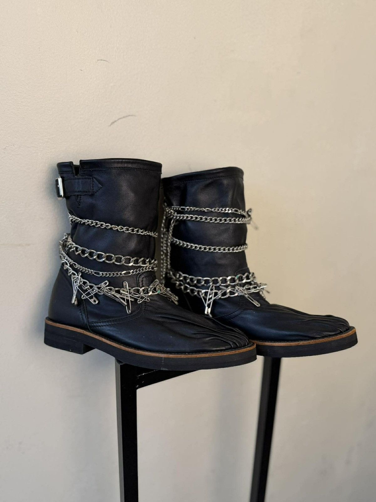 Comme des Garcons Comme des Garçons Tricot Safety Pin A/W 2006 Biker Boots Size US 6 / IT 36 - 4 Thumbnail