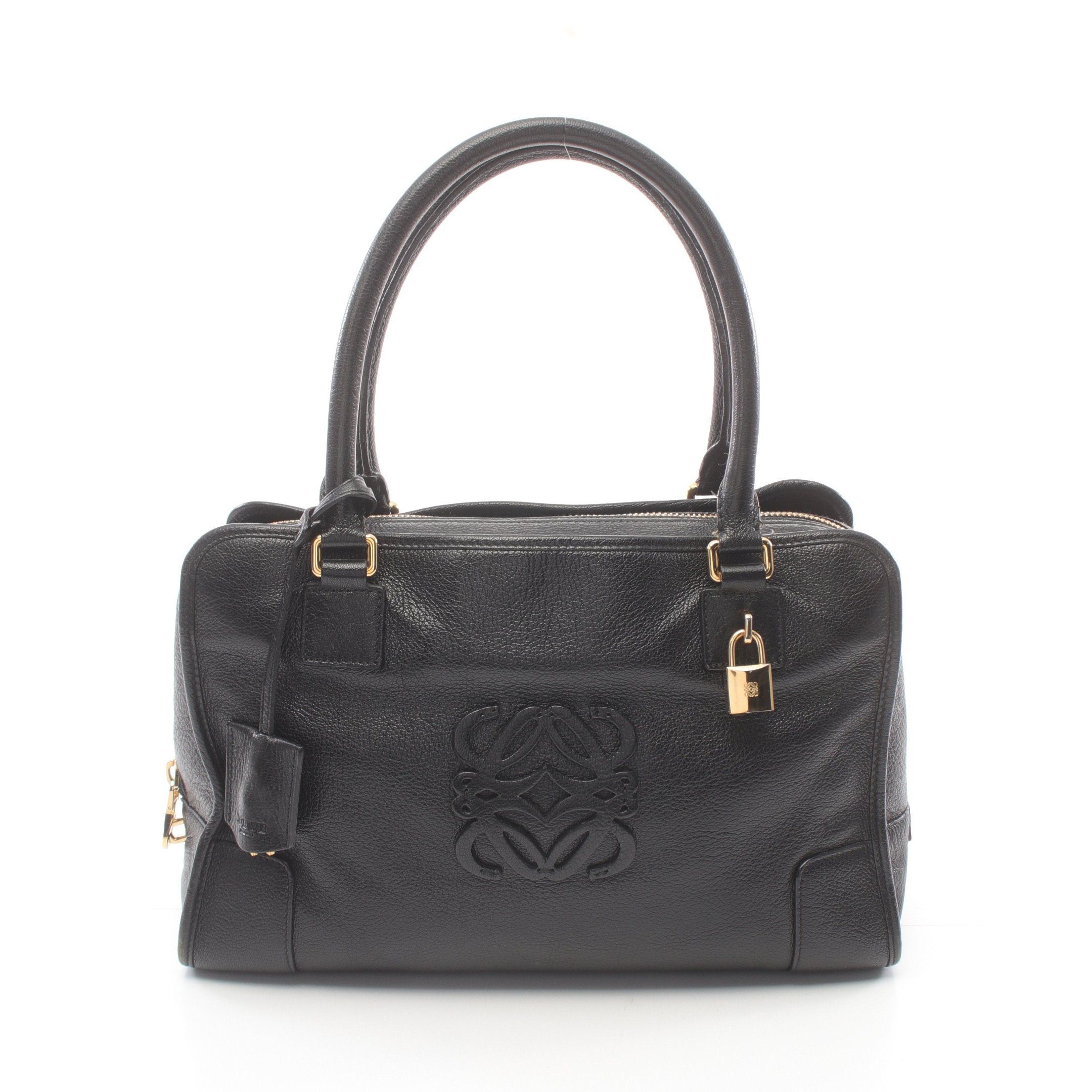Loewe Loewe Amazona36 Handbag Leather Black Size ONE SIZE - 1 Thumbnail