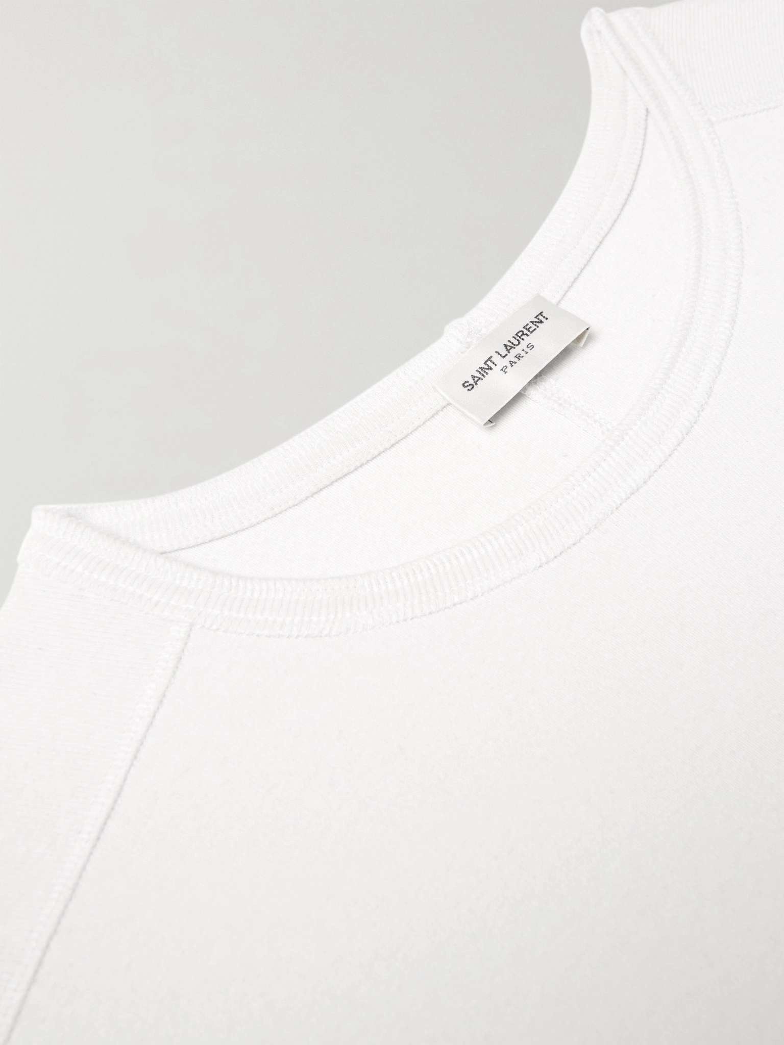 Saint Laurent Paris o1s1wg110425 663278 Reverse T-Shirt in White Size US XS / EU 42 / 0 - 5 Thumbnail