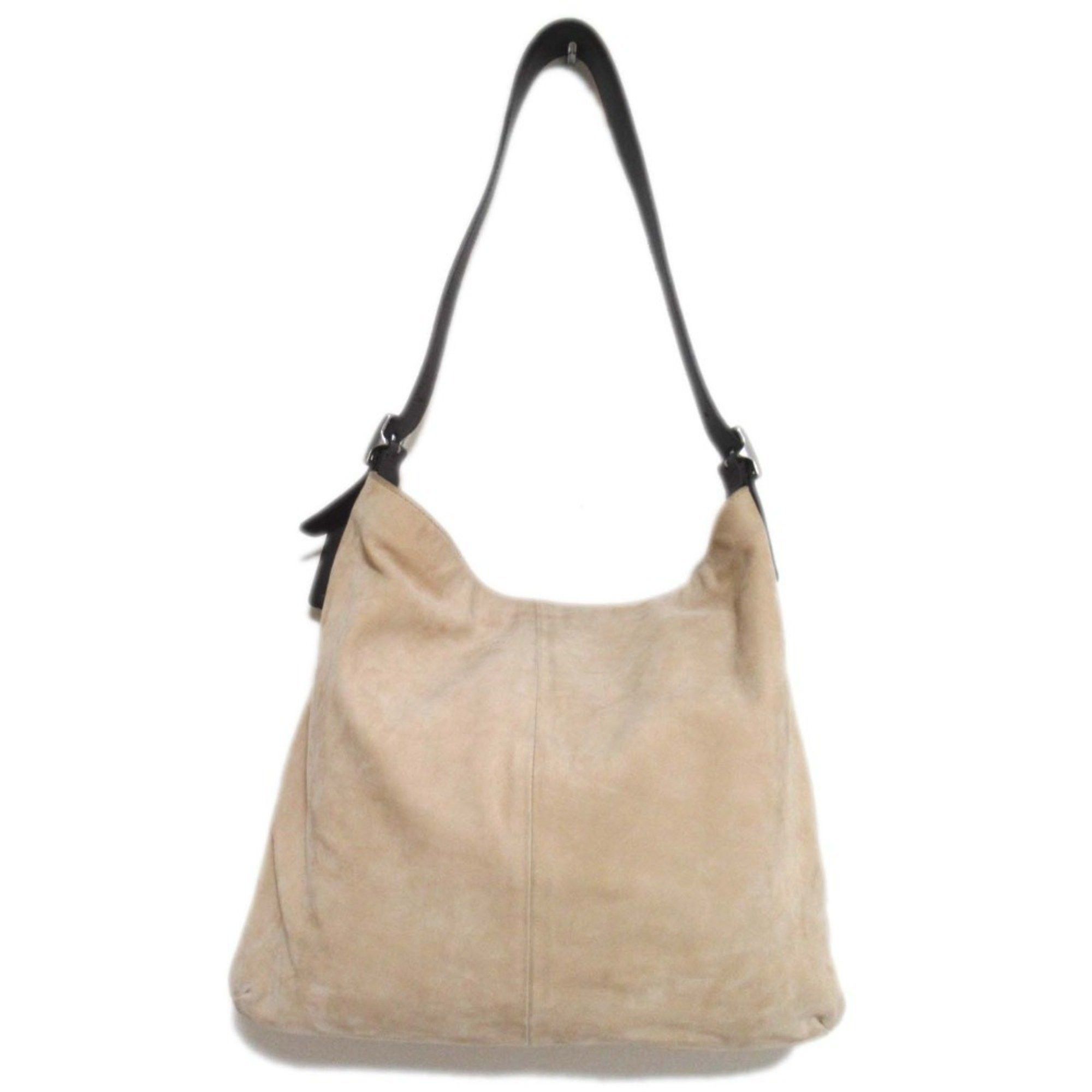 Coach Nubuck Leather One Shoulder Bag Hod-9409 Beige Women's