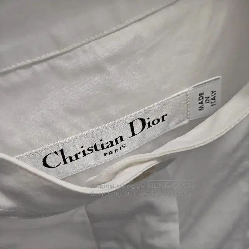 Dior Dior Long Sleeve White Cotton Dress . Size L / US 10 / IT 46 - 4 Thumbnail