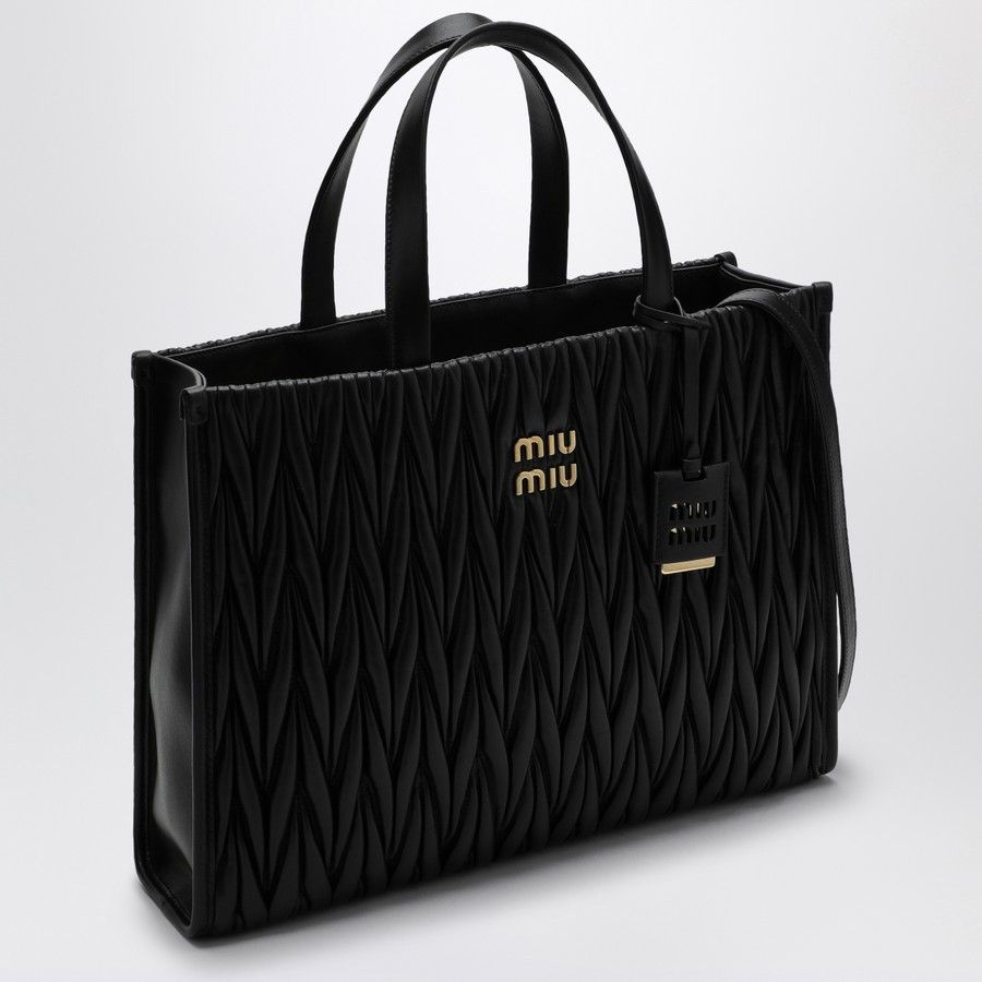 Miu Miu o1d2blof0924 Size: OS / Tote Bag in Black Size ONE SIZE - 2 Thumbnail