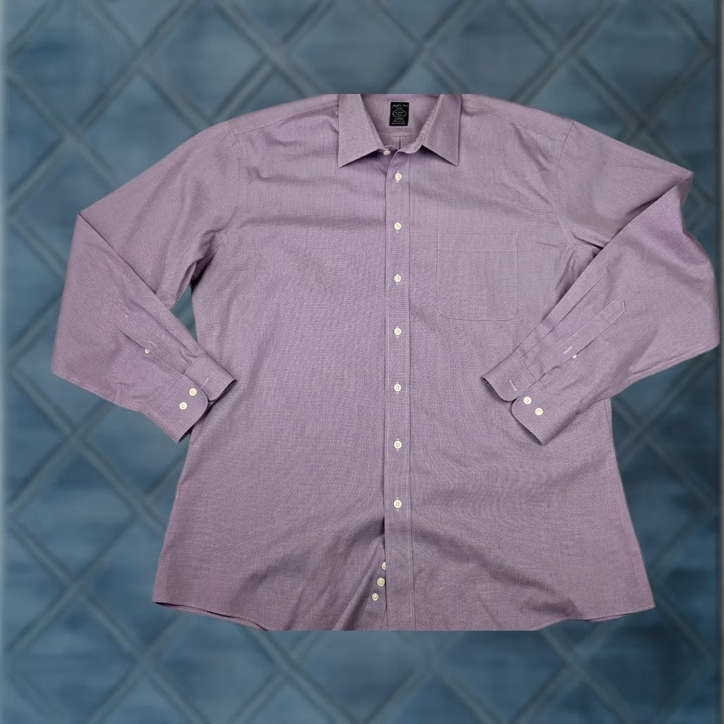 Joseph Joseph & Feiss Fitted Non Iron Mens Tall 18 Purple Weave Button Shirt Size US XXL / EU 58 / 5 - 1 Thumbnail
