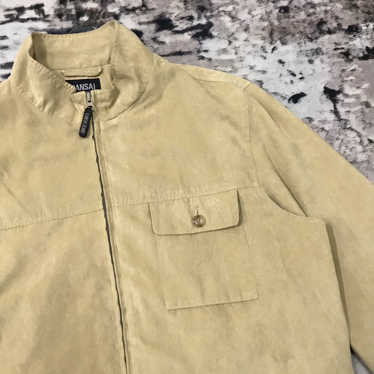 Japanese Brand × Kansai Yamamoto × Vintage Vintage Kansai Jeans Cudroy Worker Jacket Zipper Size US XL / EU 56 / 4 - 3 Thumbnail