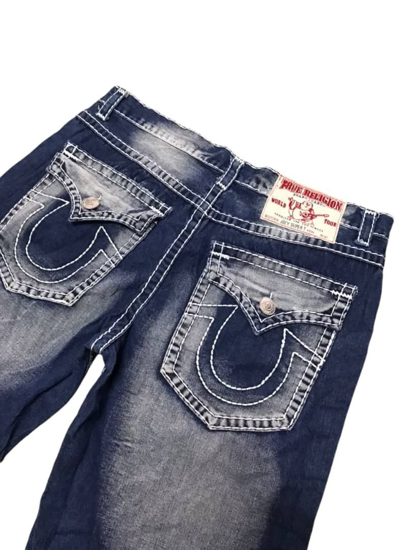 True Religion Vtg True Religion Joey Super T Distressed Short Baggy Jeans Size US 38 / EU 54 - 10 Thumbnail