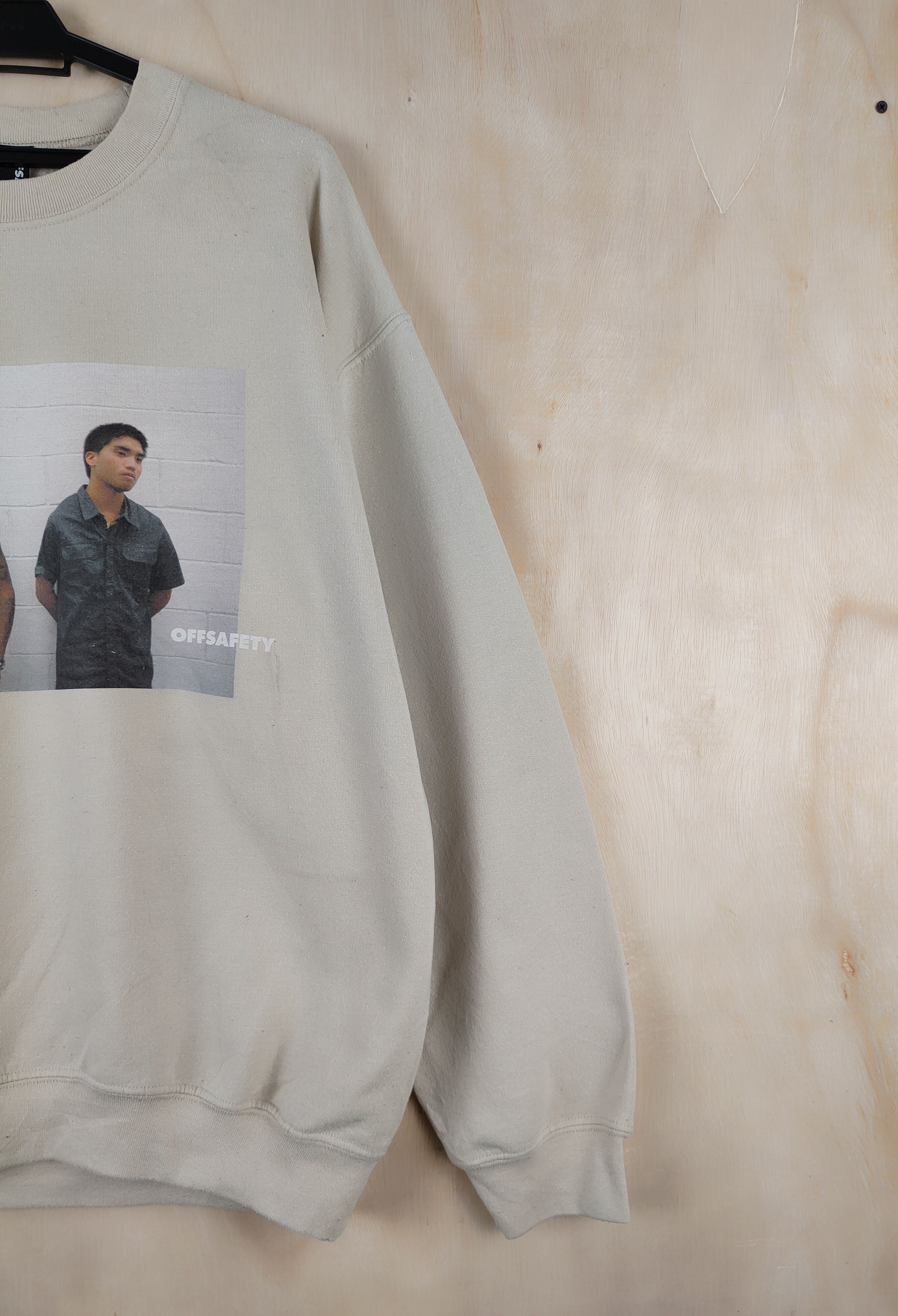 Japanese Brand Offsafety band Light Brown Sweatshirts #S2560 Size US L / EU 52-54 / 3 - 6 Thumbnail