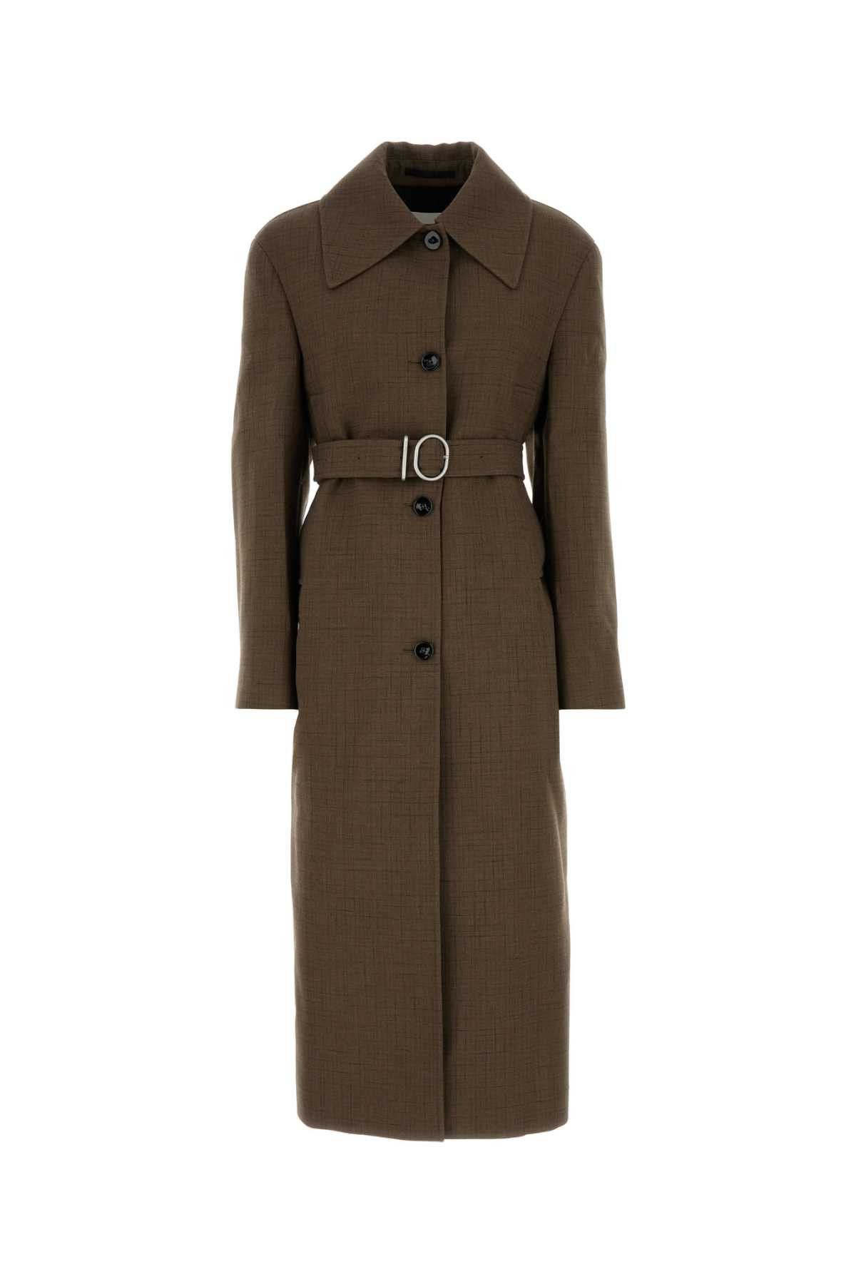 Jil Sander Embroidered Wool Blend Coat Size S / US 4 / IT 40 - 1 Thumbnail