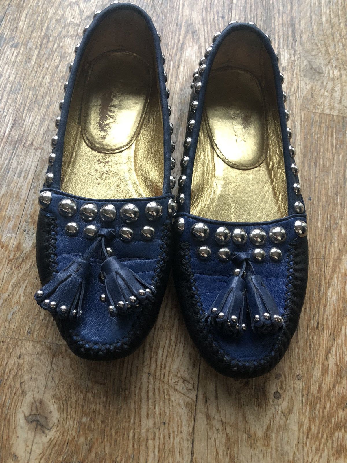 Prada VINTAGE PRADA LEATHER SLIP ON SHOES SANDALS Size US 5.5 / IT 35.5 - 3 Thumbnail