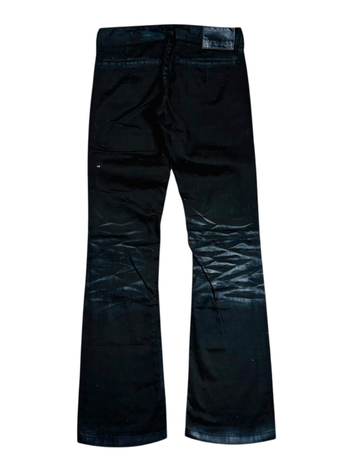 14th Addiction 2000s Murder License - Waxed Flared Denim Size US 29 - 2 Thumbnail