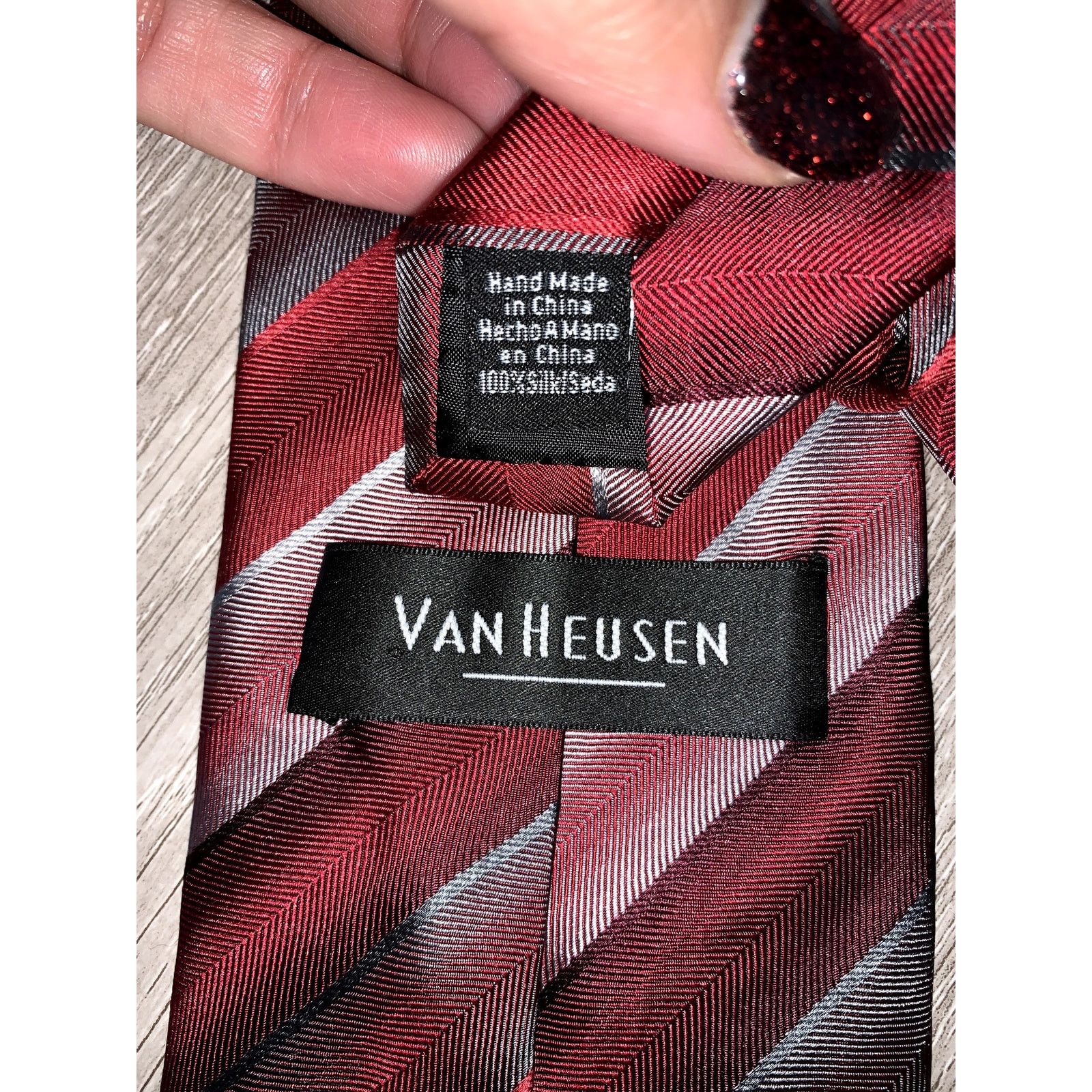 Van Heusen Van Heusen Men's Silk Ties Set of 3 Geometric Designer Size ONE SIZE - 5 Thumbnail