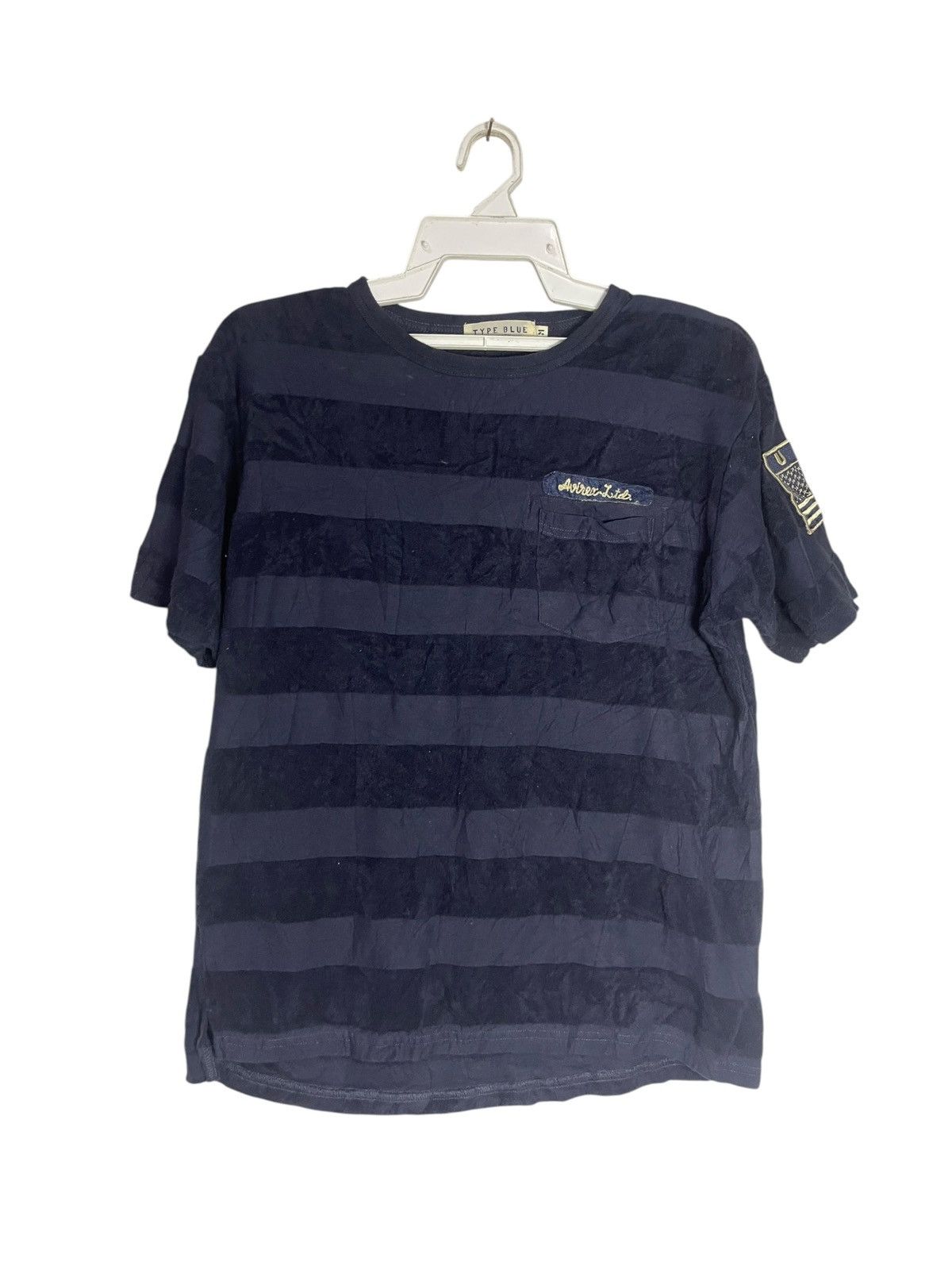 Avirex × Japanese Brand Type Blue Avirex Stripes Tshirt Size US M / EU 48-50 / 2 - 1 Thumbnail