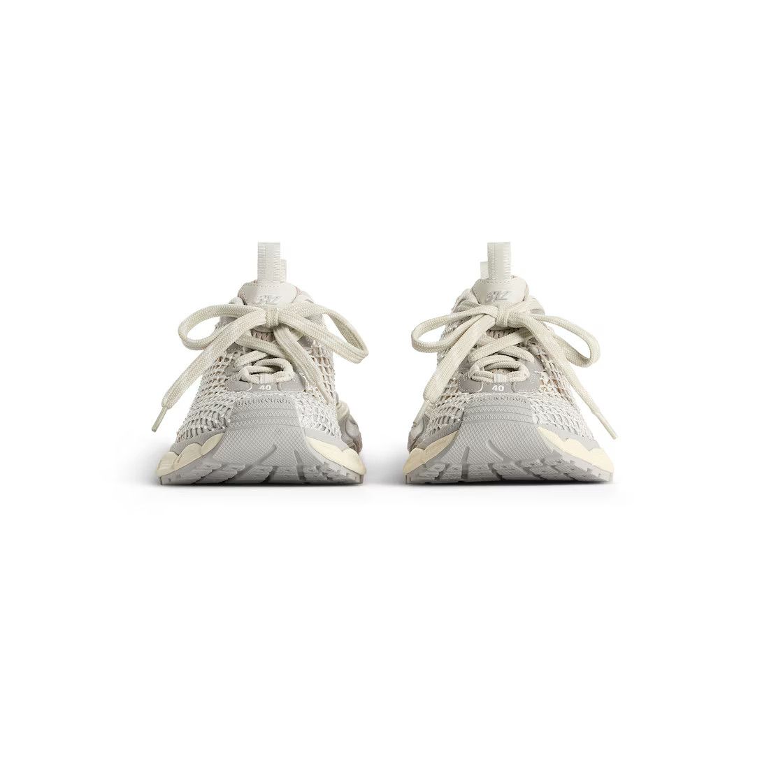 Balenciaga o1mt1gz0525 3XL Fishnet Sneakers in Eggshell Size US 12 / EU 45 - 3 Thumbnail