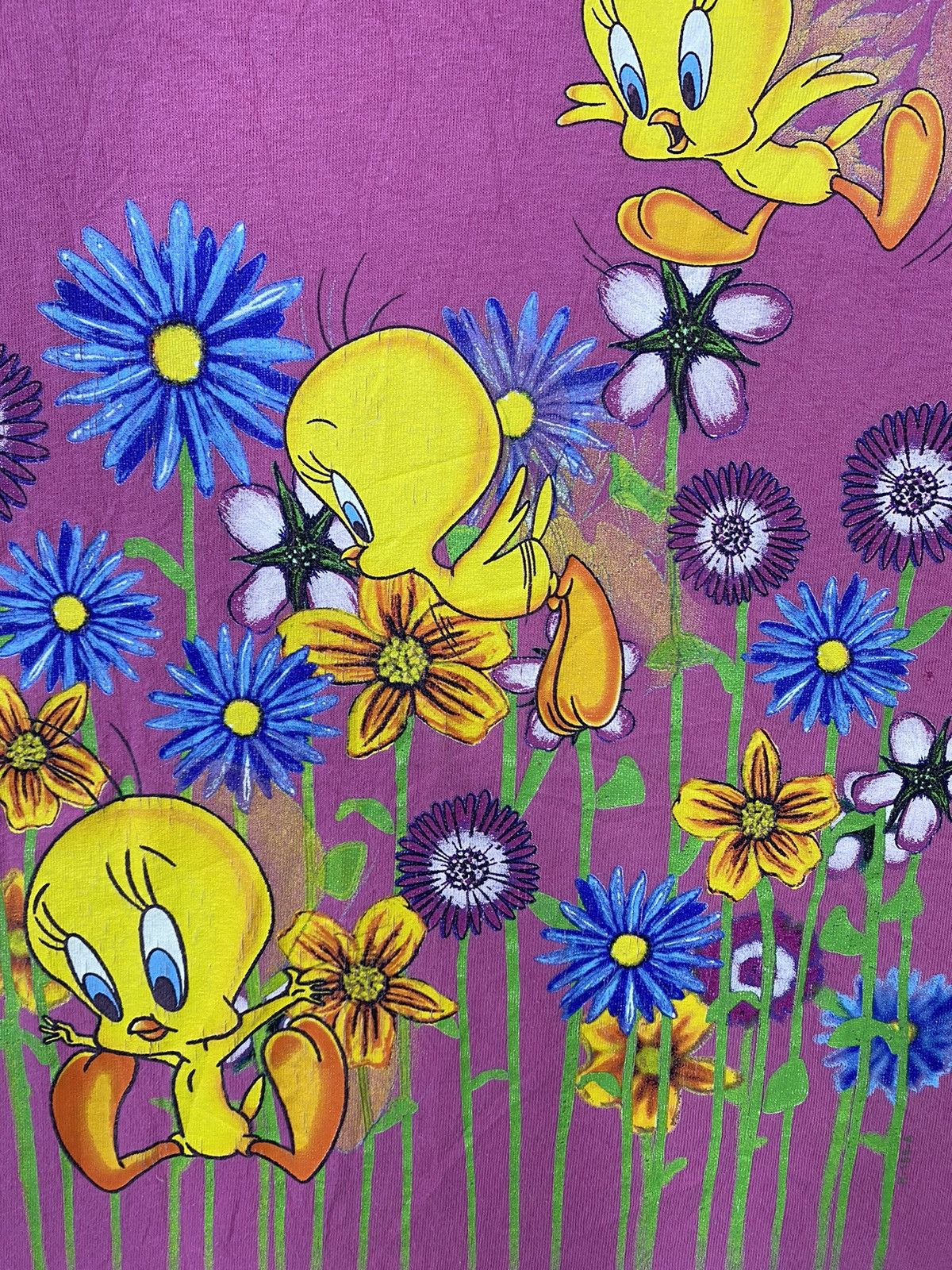 Cartoon Network 💥Vintage TWEETY LOONEY TUNES Pink rare 1998 tee shirt Size US XL / EU 56 / 4 - 5 Thumbnail